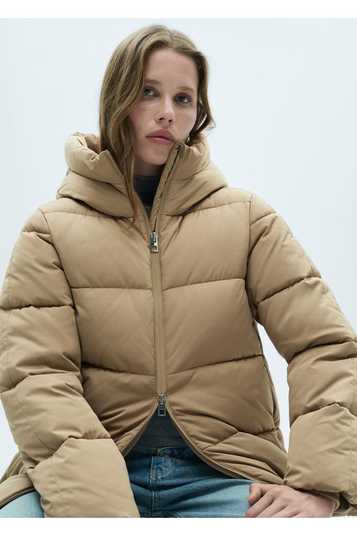 MANGO Kapüşonlu Kapitone Anorak