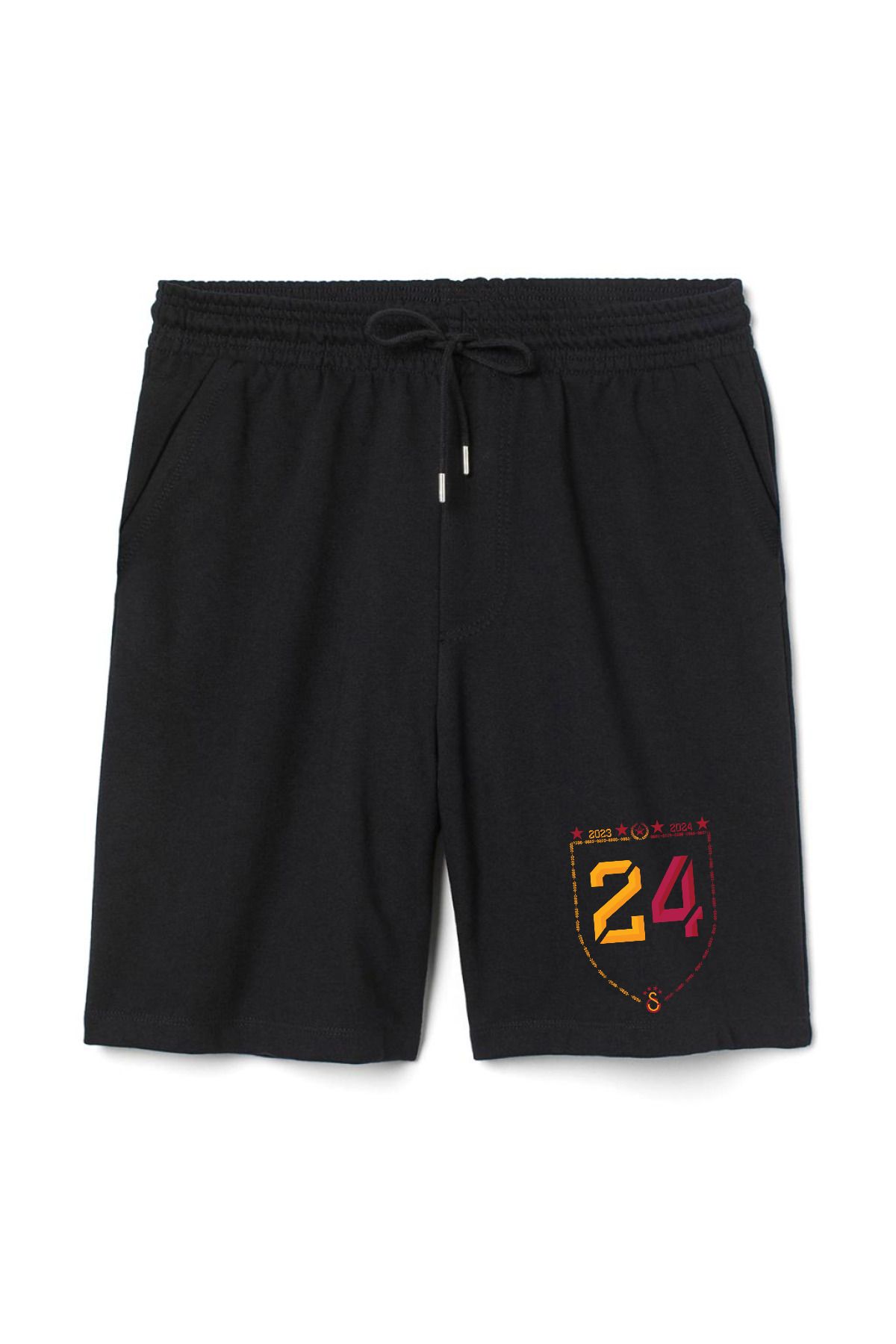 Tshirthane 24 Şampiyonluk Erkek Siyah Şort