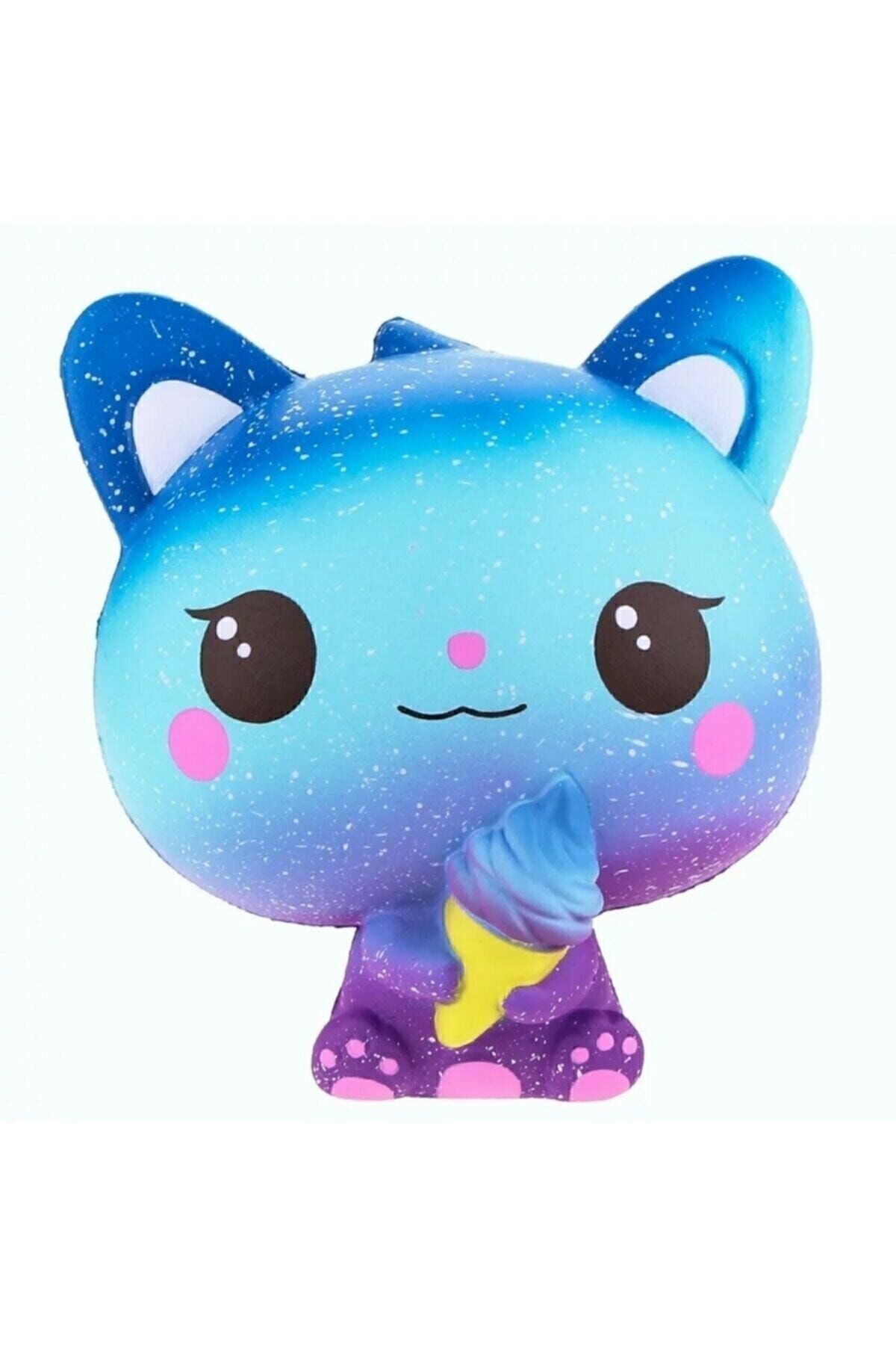 520DİZAYN Squishy Sevimli Galaksi Kedi Dondurmalı Sincap Oyuncak Sukuşi