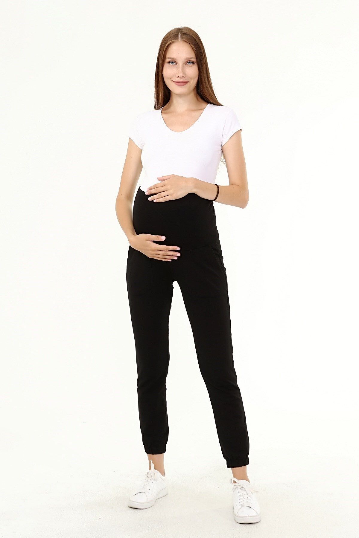 Luvmabelly Myra8090 - Siyah Hamile Jogger Eşofman