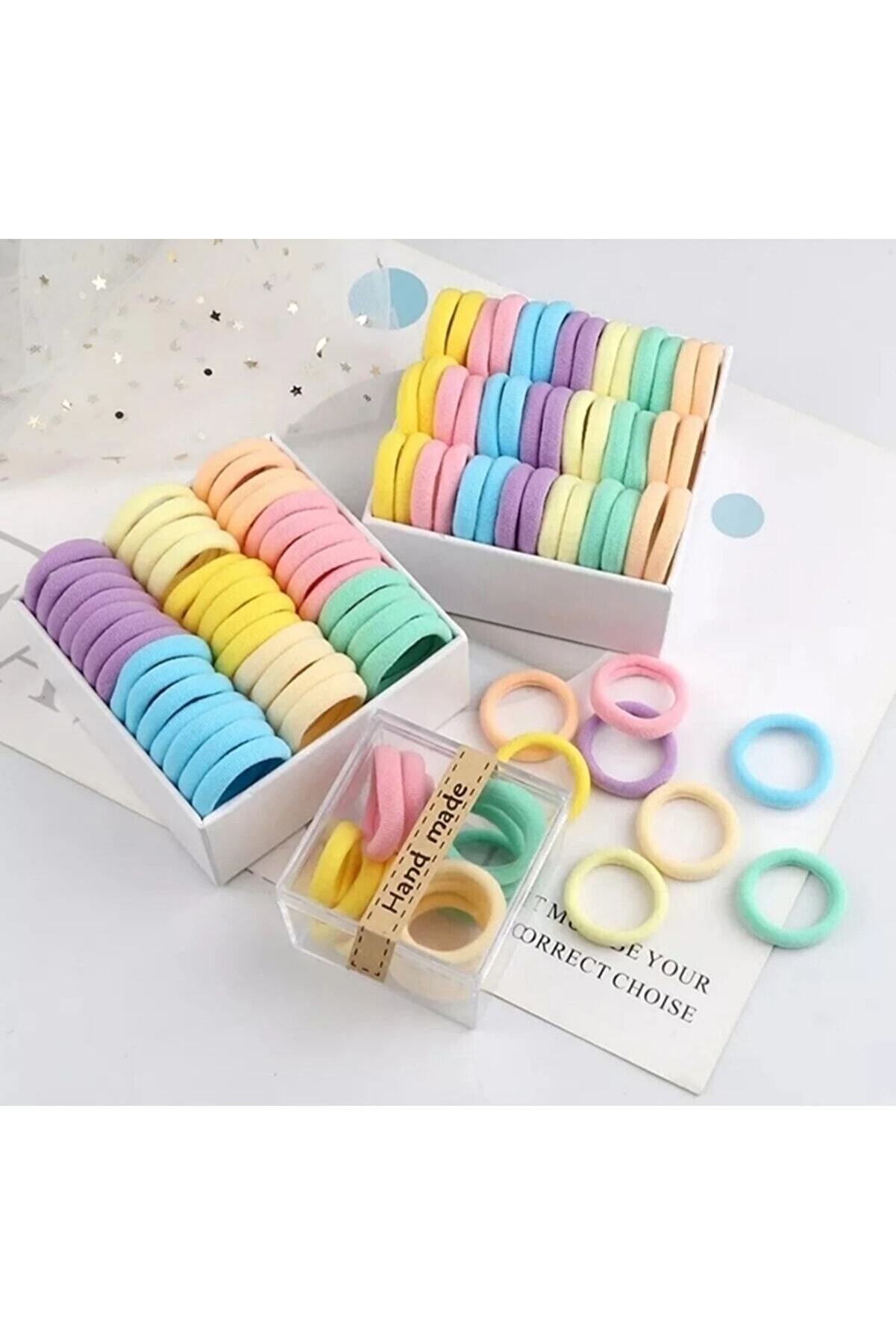 Monalisa Kadın 50'li Havlu Lastik Toka Seti - Saç Bandı ve Aksesuarlar