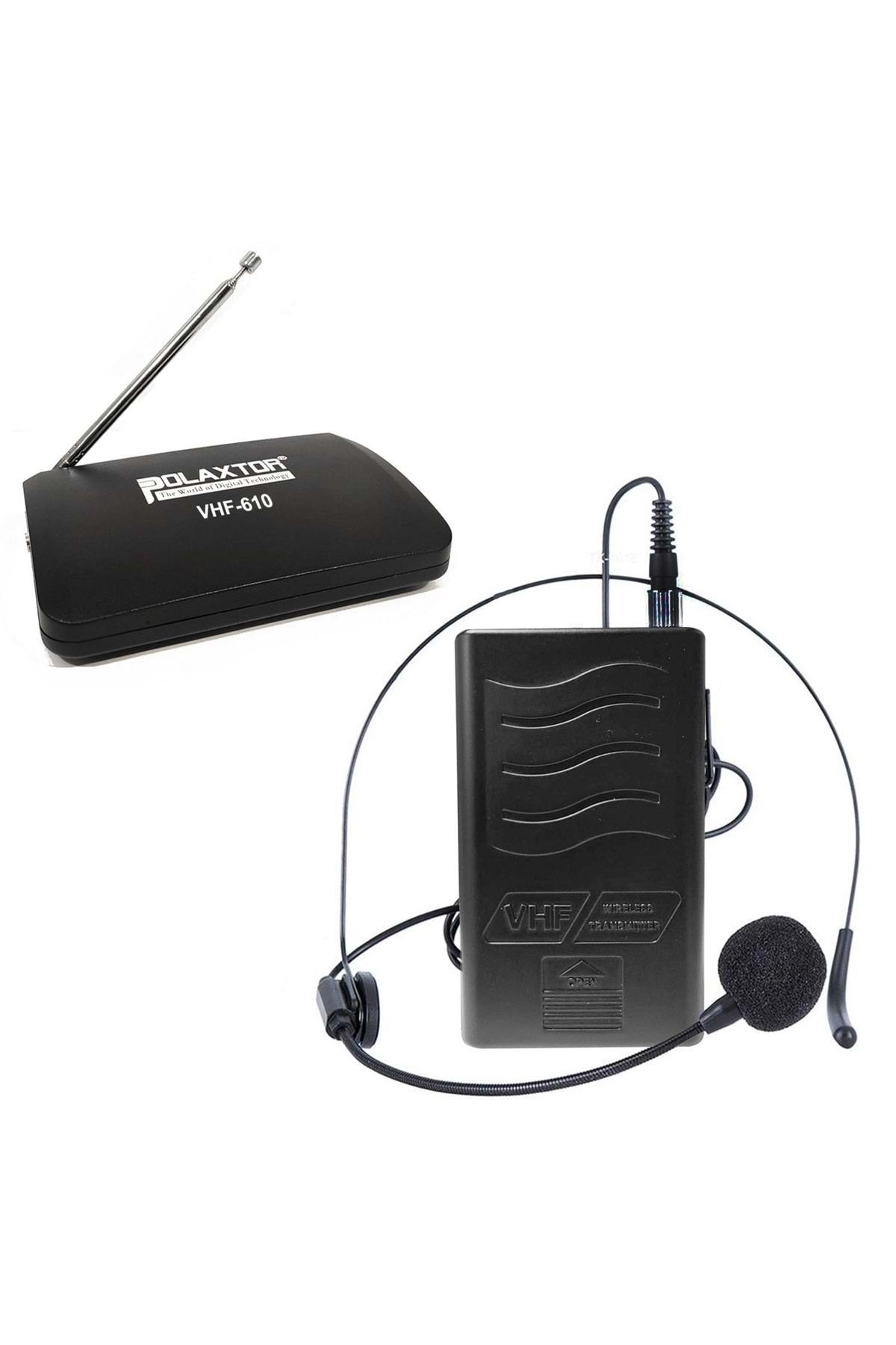 POLAXTOR Kablosuz Yaka Mikrofonu Ve Headset Vhf-610