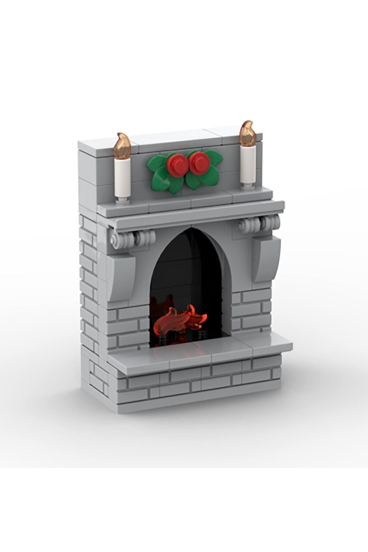 LEGO Orjinal Aksesuar Moc Custom Minifigür Şehir City Modular Building Bina Şömine