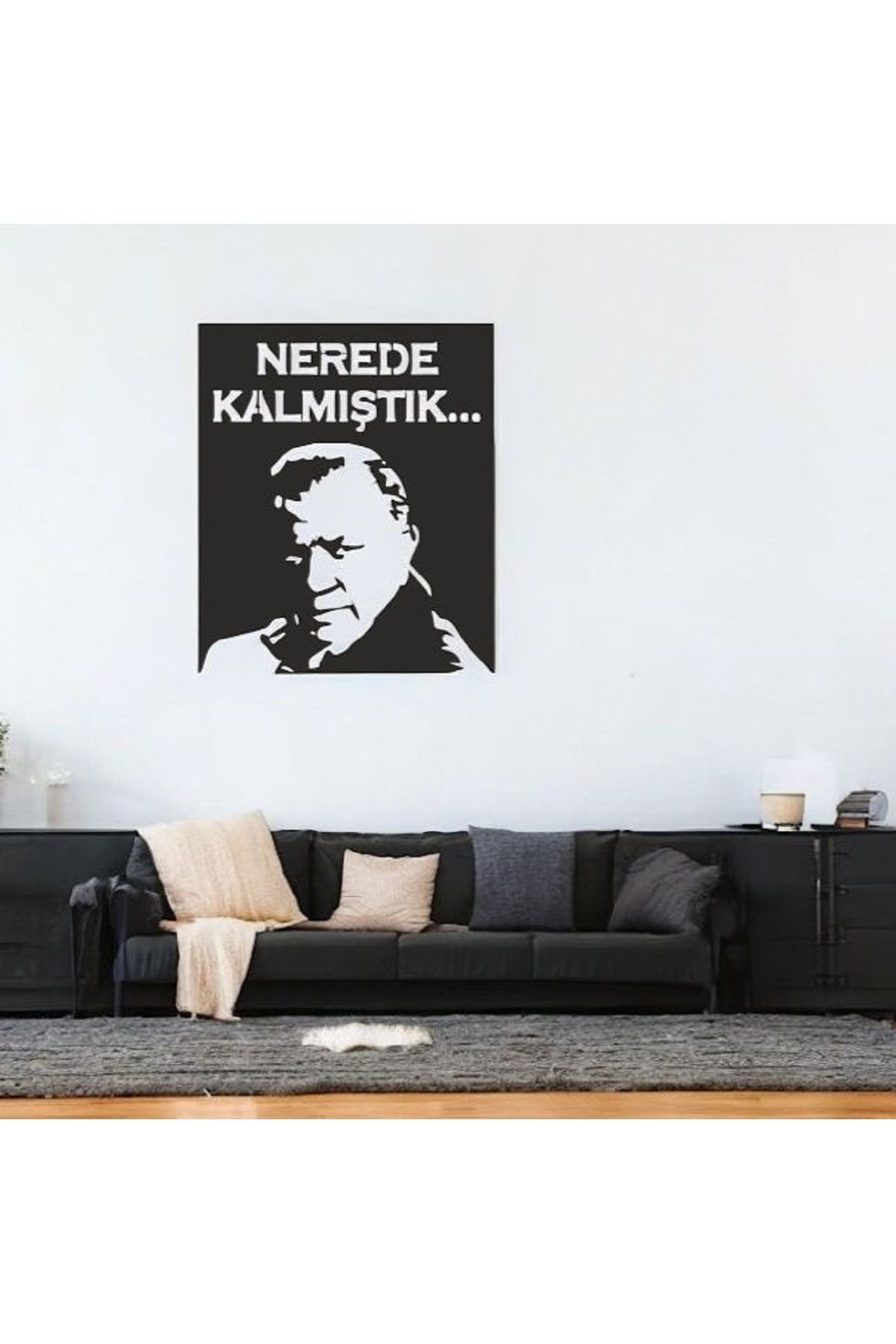 Rapithwin Siyah Ahşap Fatih Terim Duvar Tablosu Dekoru - Genç / Oyun Odası / Salonu için 50x35 Cm Tablo