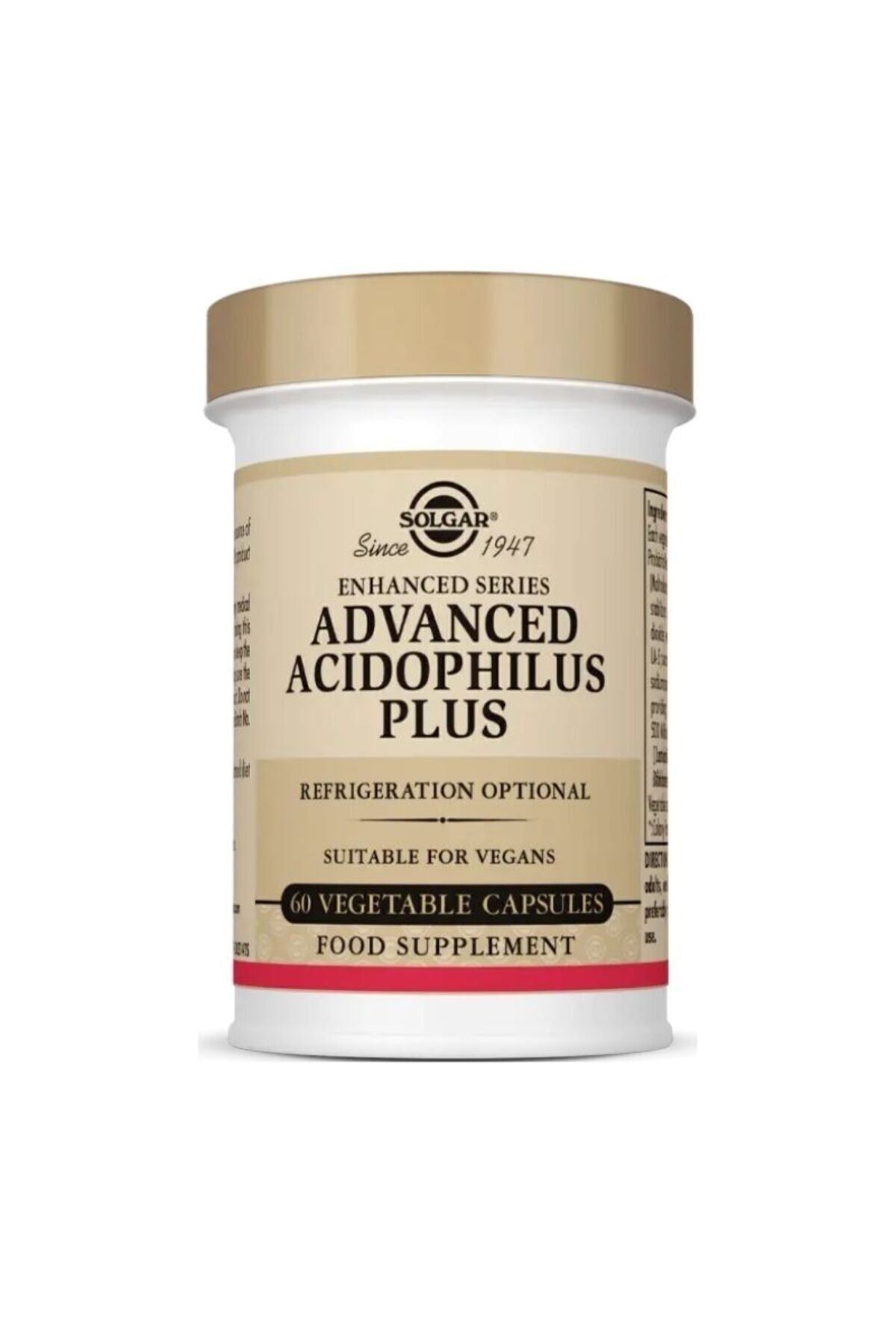 Solgar Advanced Acidophilus Plus 60 Kapsül