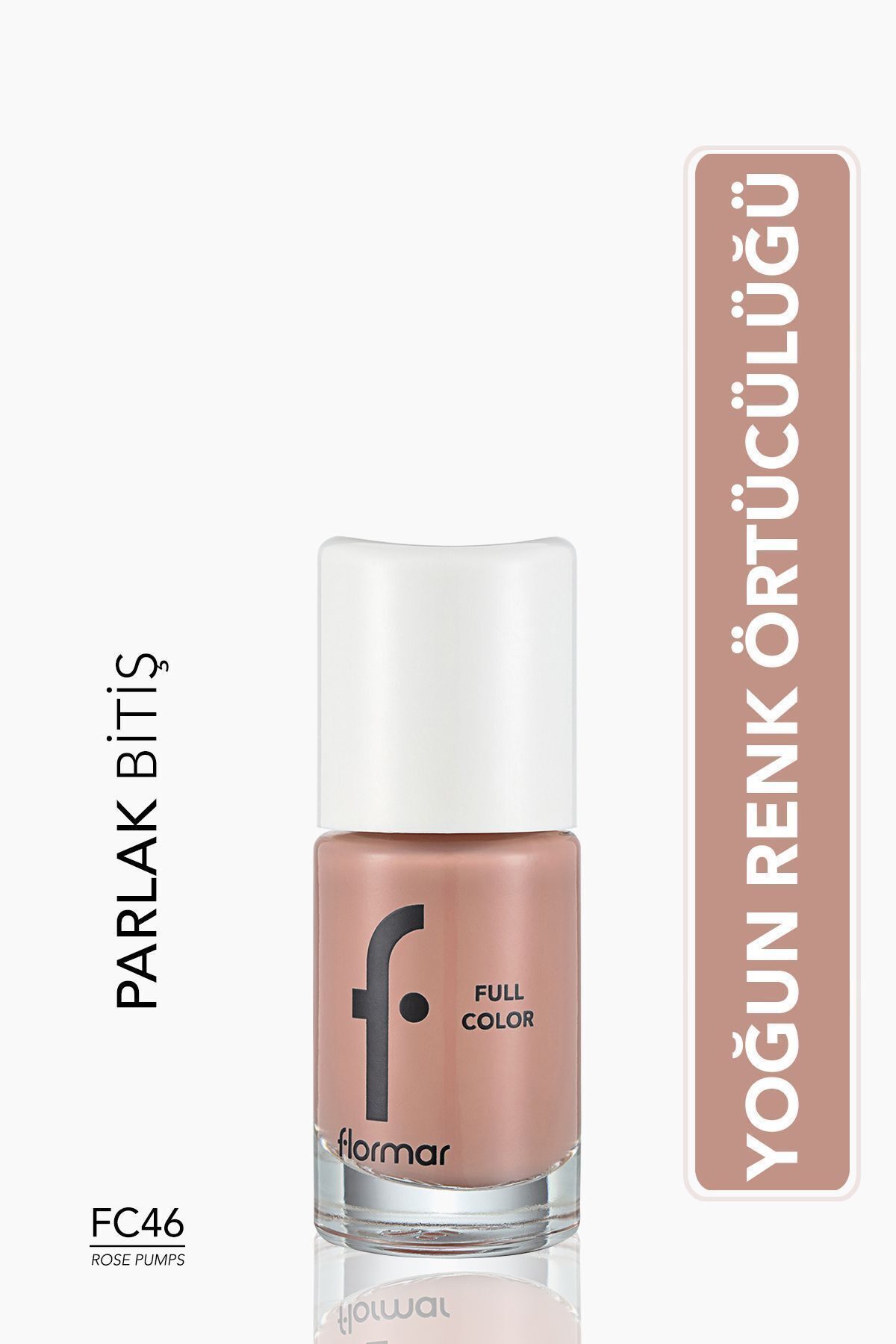 Flormar Yoğun Renk Veren Parlak Oje- Full Color Nail Enamel - Fc46 Rose Pumps - 8690604379996