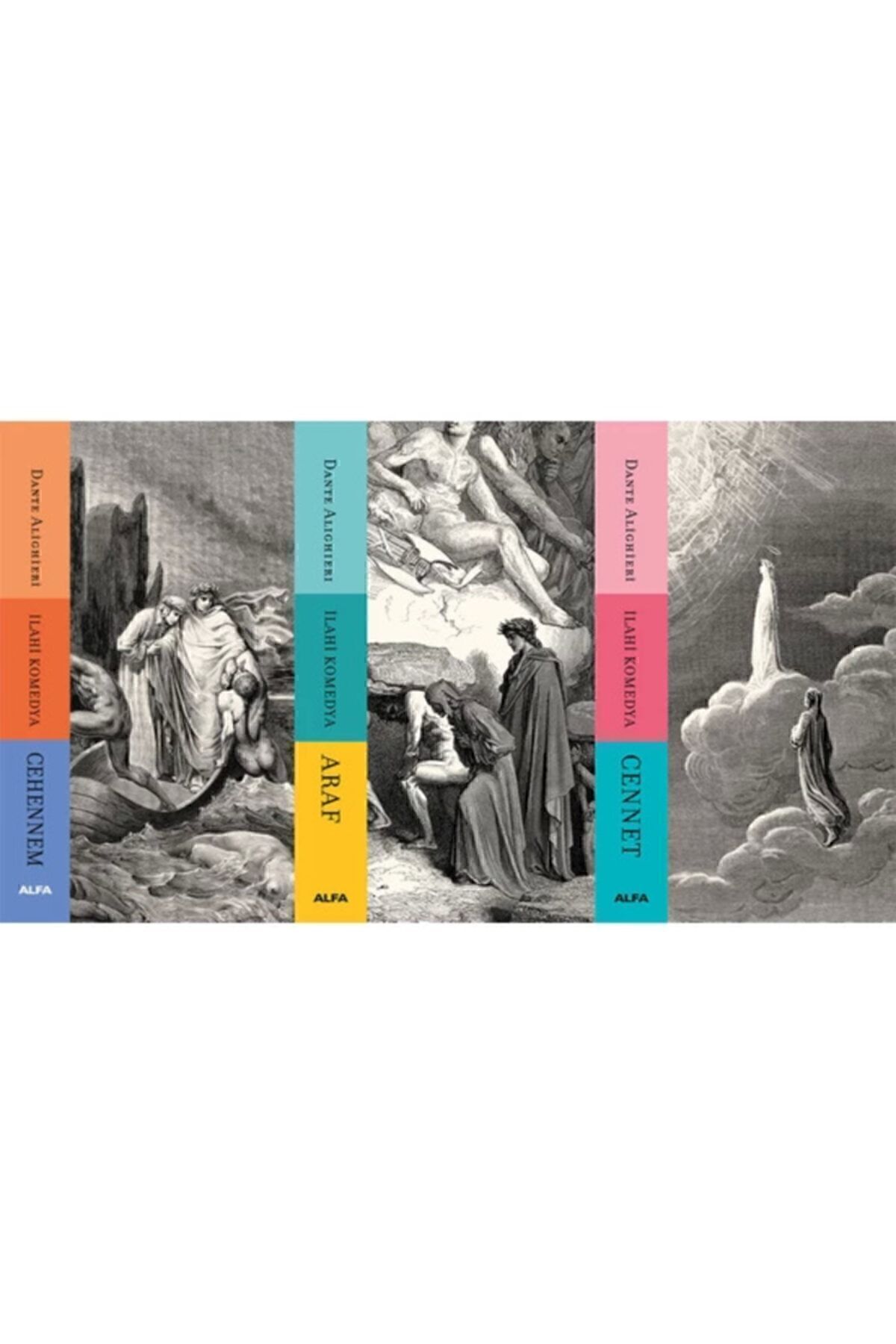 Alfa Yayınları Ilahi Komedya 3 Cilt Set Dante Alighieri - Cehennem - Araf - Cennet