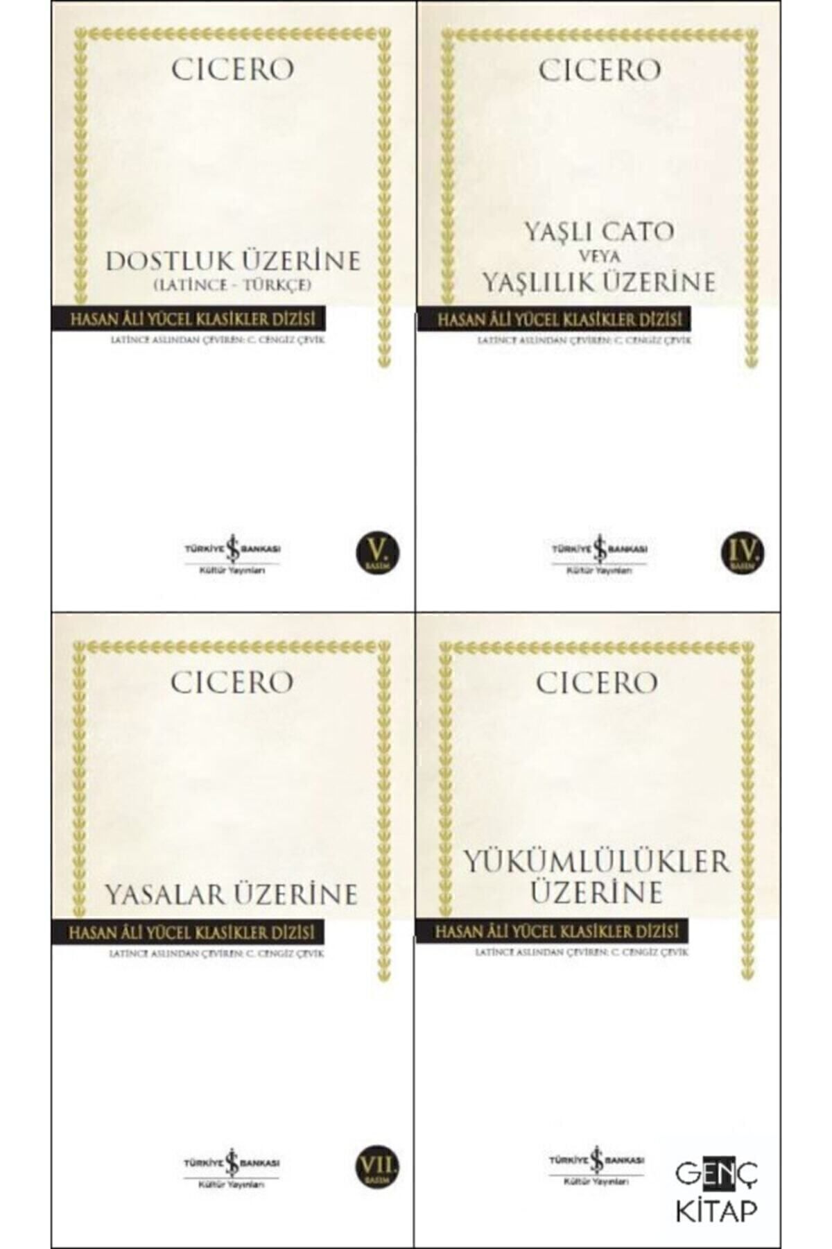 Türkiye İş Bankası Kültür Yayınları Cicero 4 Kitap Set -Hasan Ali Yücel Klasikleri