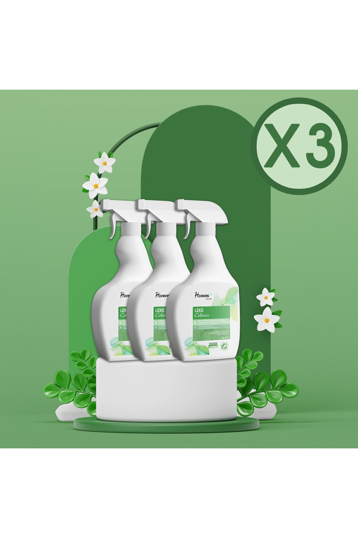 Homm Bitkisel Homm Clean Leke Çıkarıcı 750 ml 3 Adet