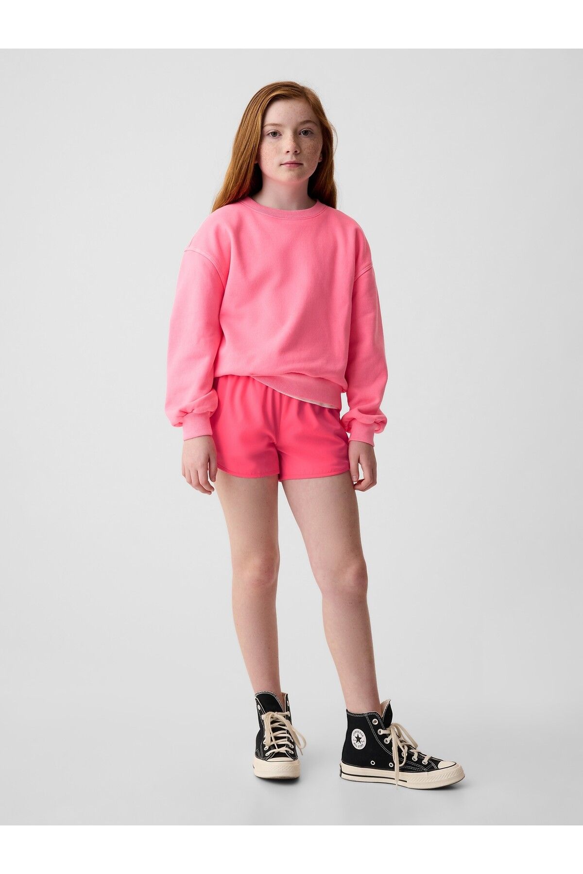 GAP Kız Çocuk Pembe Astarlı Running Şort