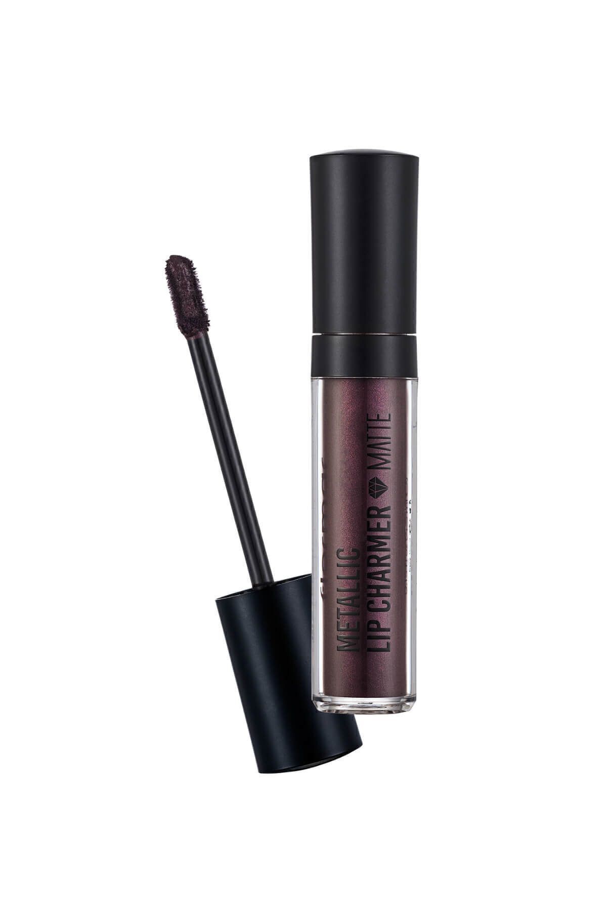 Flormar Mat Metalik Stick Ruj (Koyu Mor) - Metallic Lip Charmer Lipstick - 007 Enchanter - 8690604534531