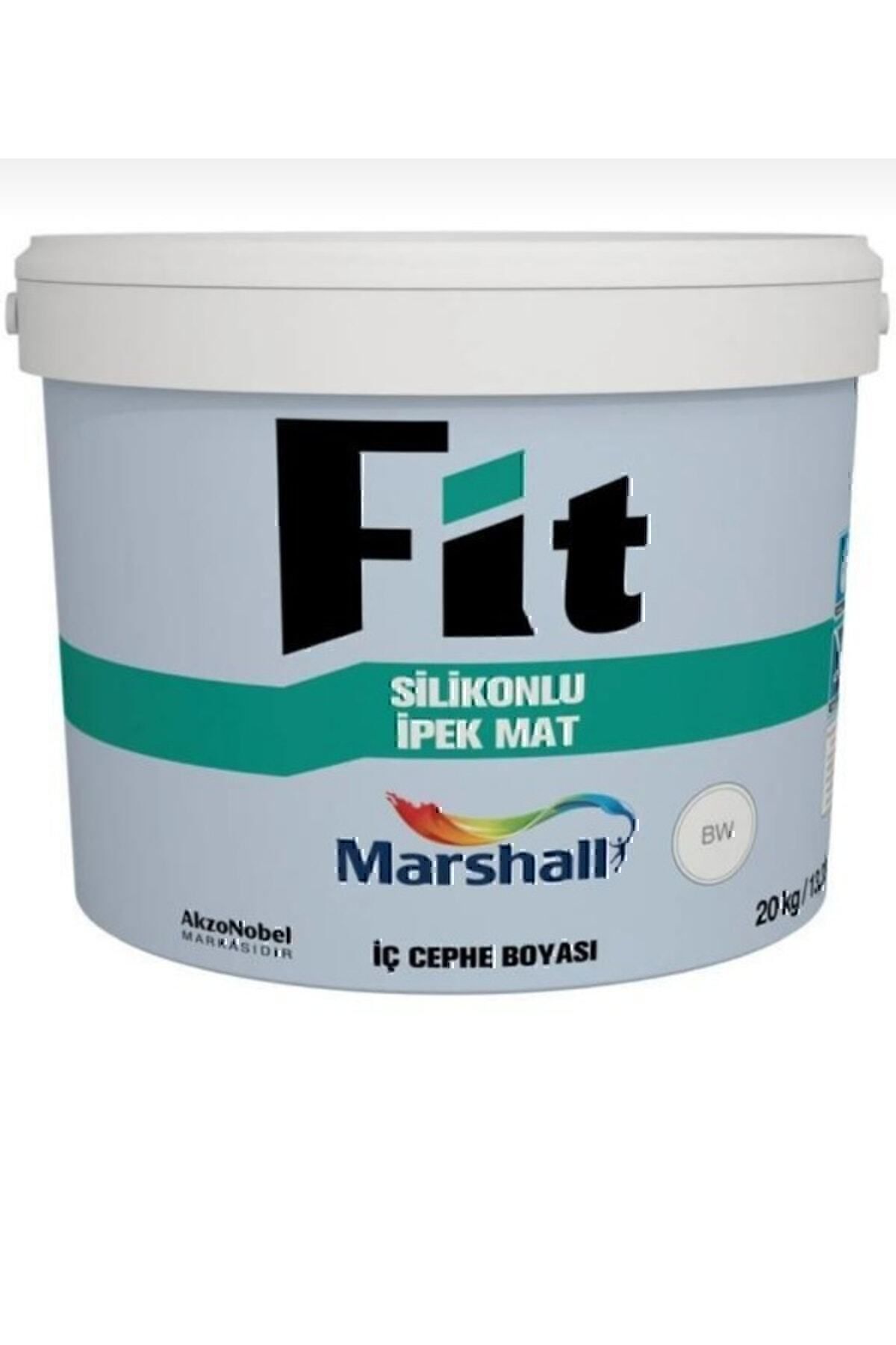 Marshall Fit Silikonlu Sedef Işıltısı Rengi Ipek Mat Silinebilir Iç Cephe Duvar Boyası 20 Kg