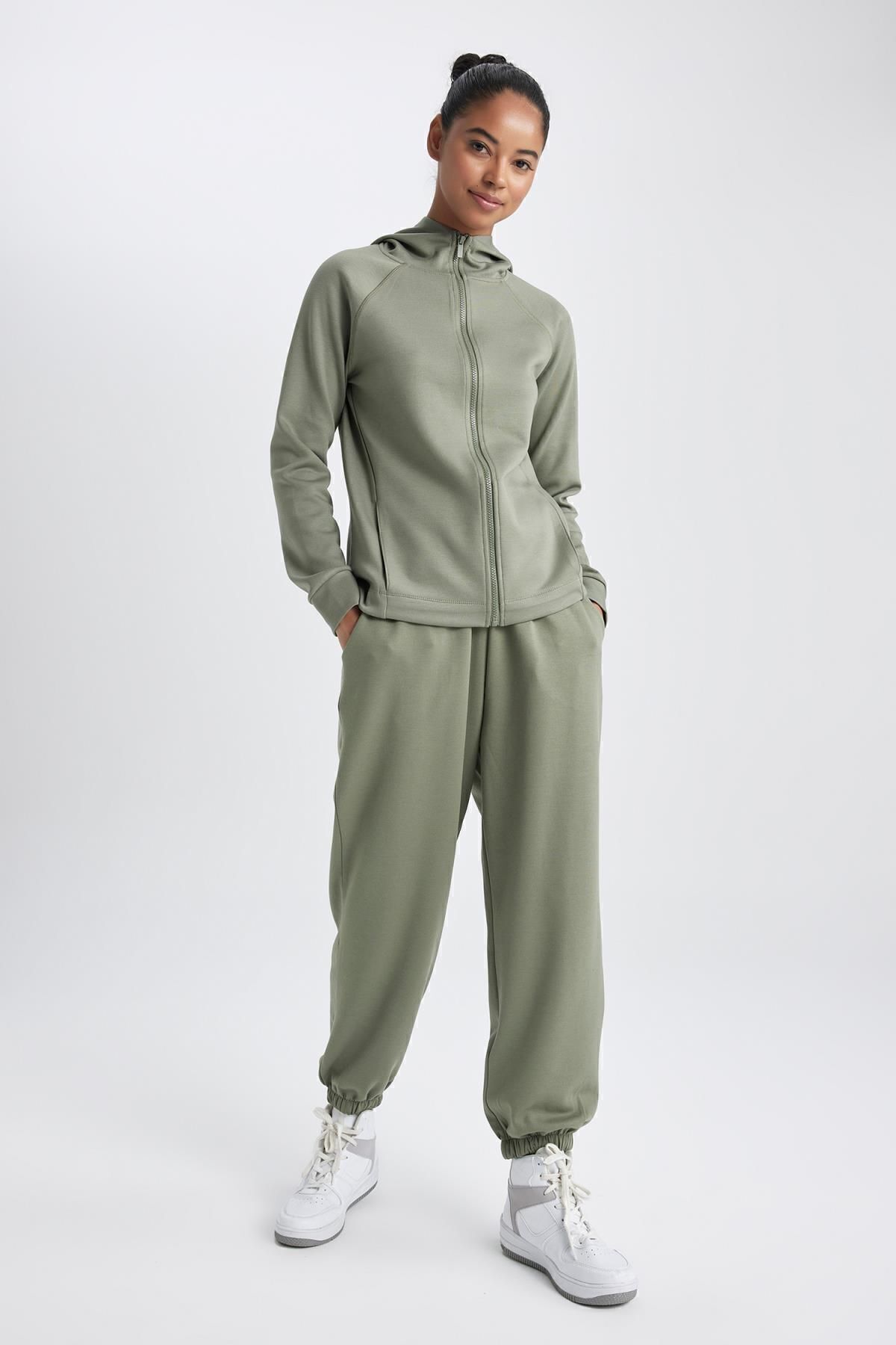 Defacto Fit Oversize Fit Çift Cepli Jogger Paça Standart Skuba Dalgıç Kumaş Pantolon