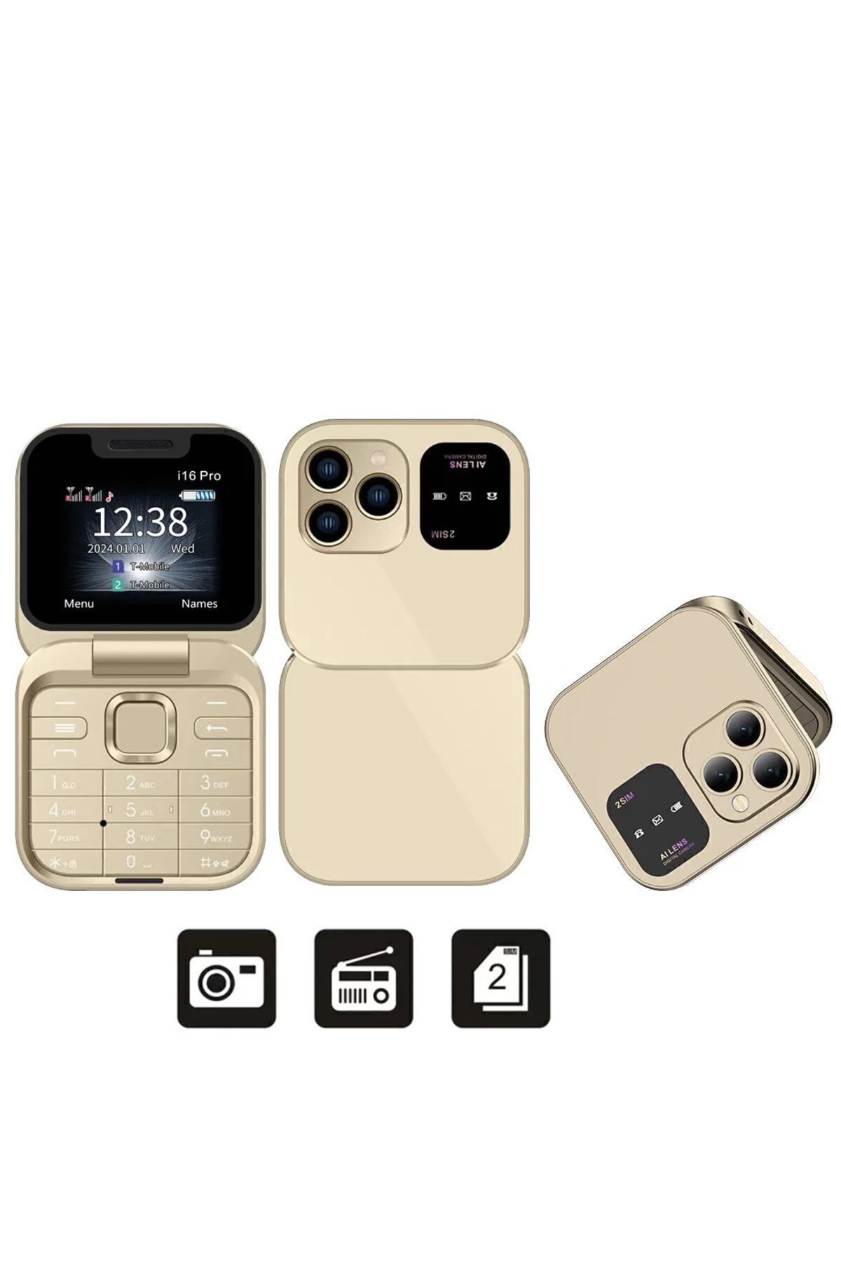 Urfakent Flip Model Kapaklı Tuşlu Telefon