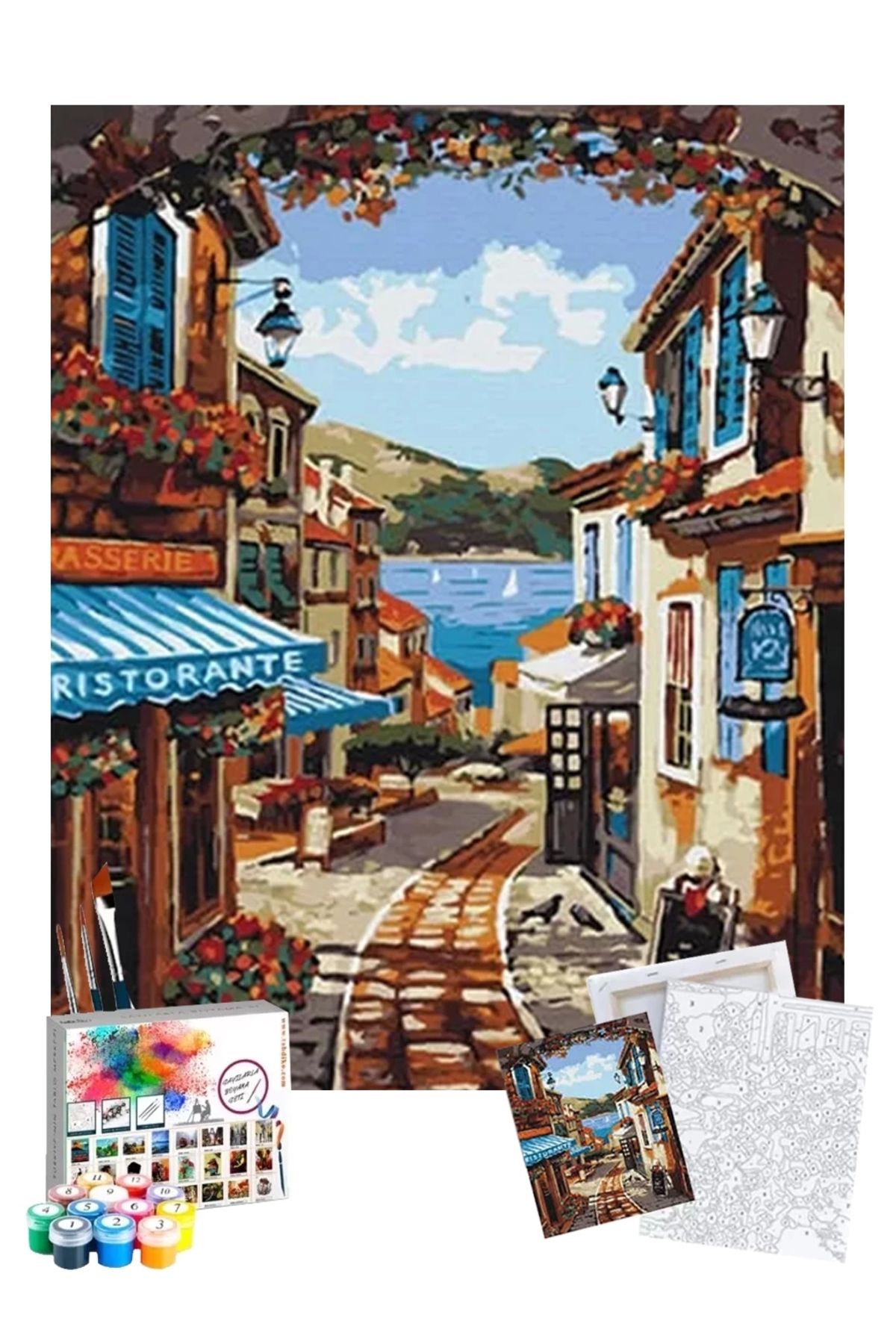 Tabdiko Sayılarla Boyama Seti 40 X 50 Cm Tuval Şasesine Gerili Şehrin Çehresi
