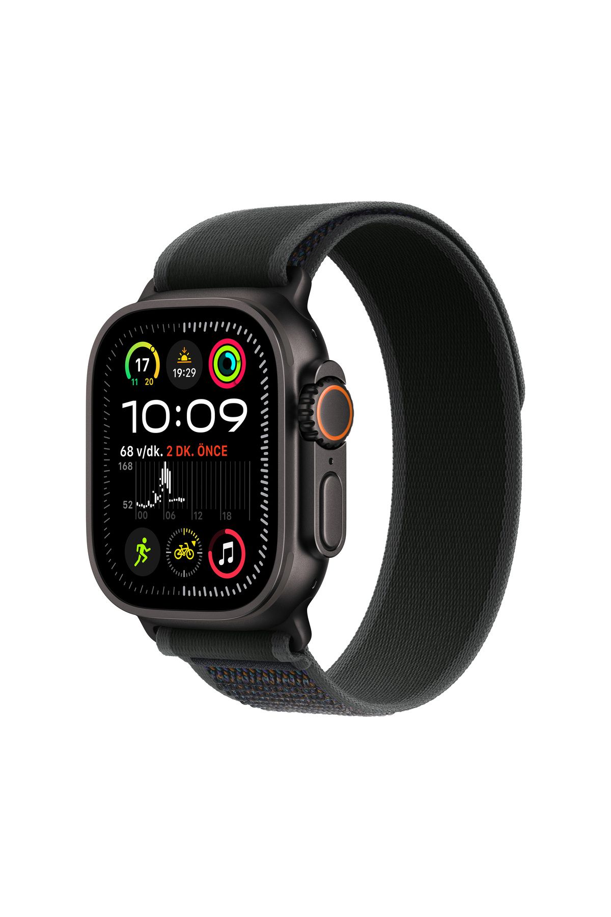 Apple Watch Ultra 2 GPS + Cellular 49mm Black Titanium Case with Black Trail Loop - M/L