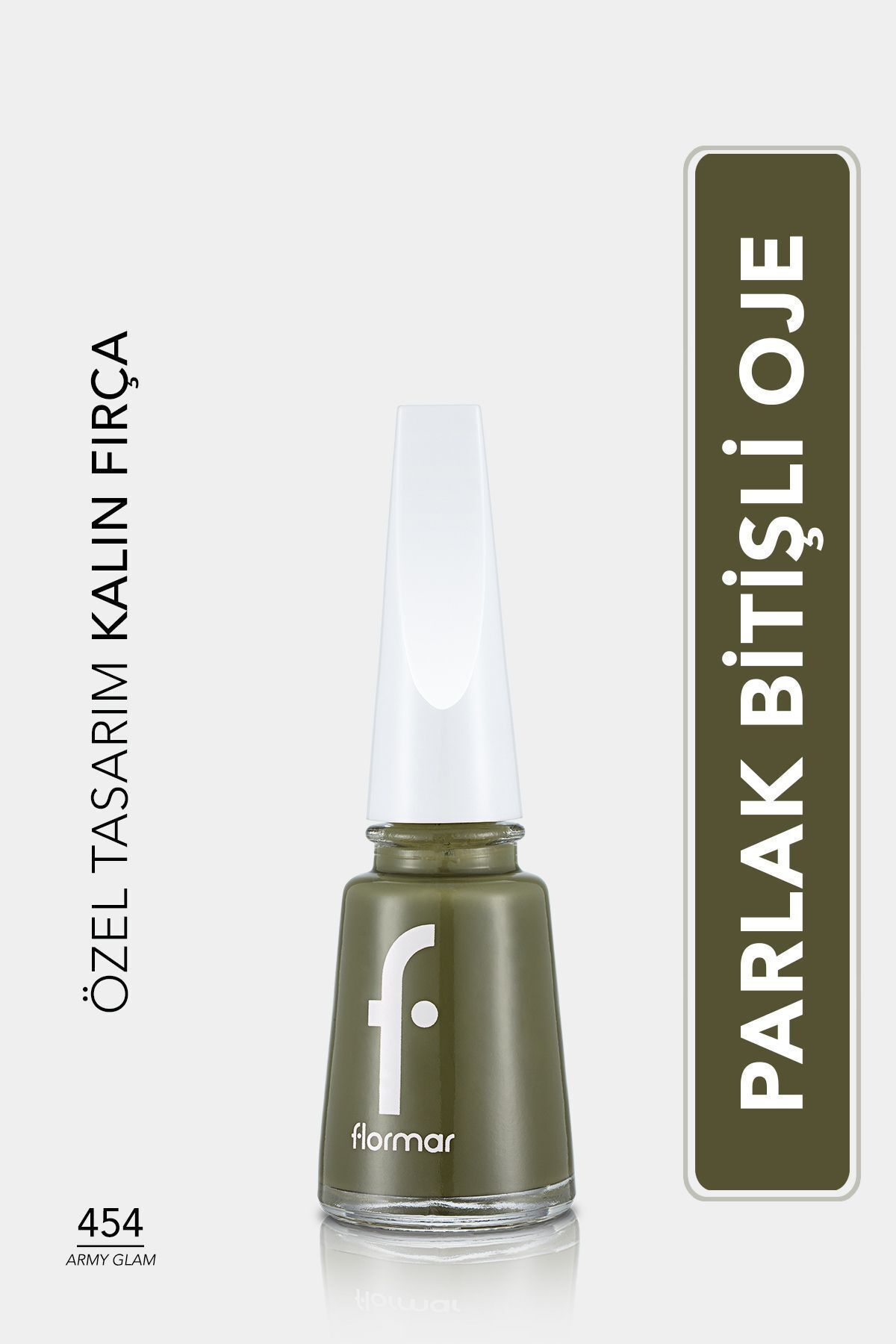 Flormar Klasik Parlak Bitişli Yüksek Pigmentli Oje -nail Enamel- 454 Army Glam New- 8682536036153