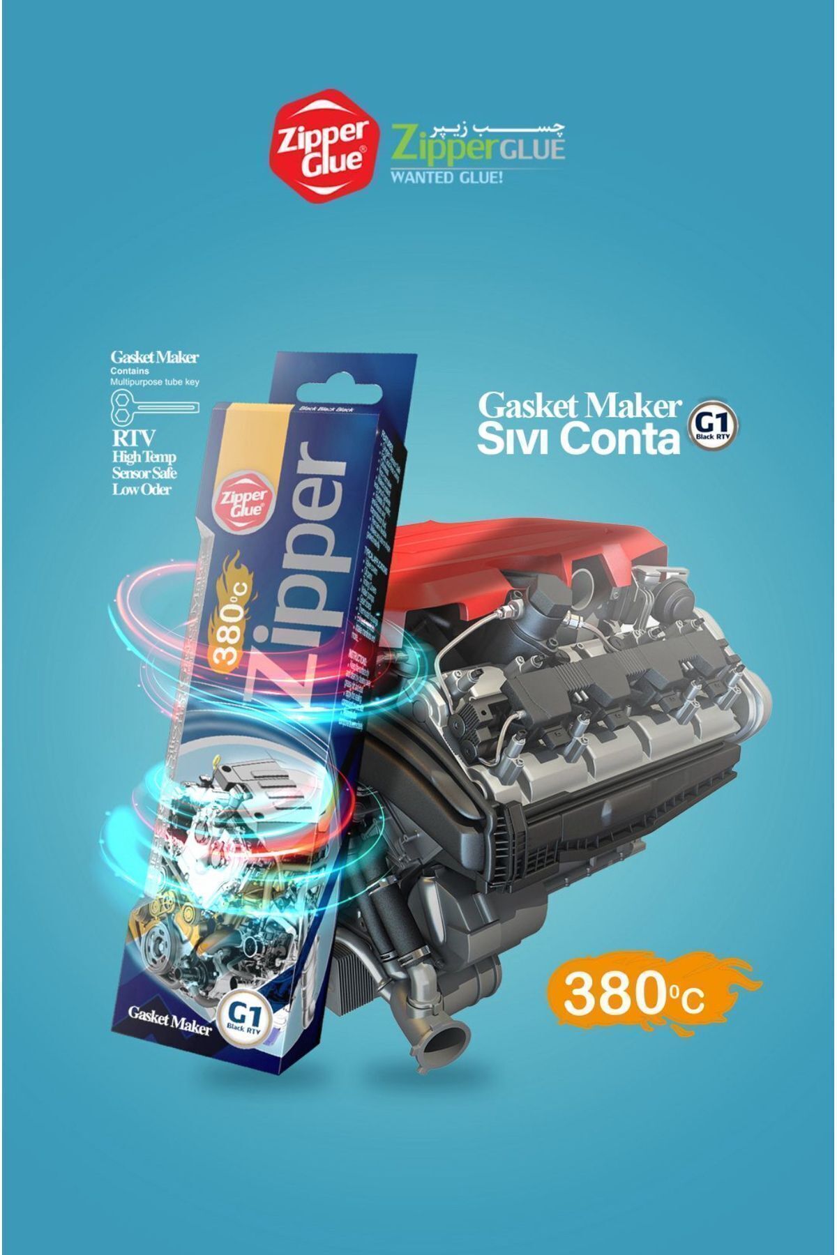 Zipper Glue GASKET MAKER SIVI CONTA 85 GR ZİPPER GLUE
