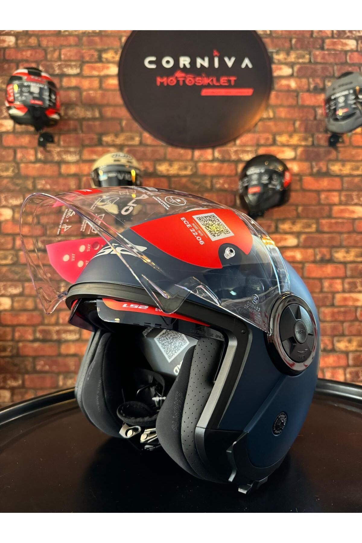 LS2 CLASSY MAT NAVY MAVİ KASK