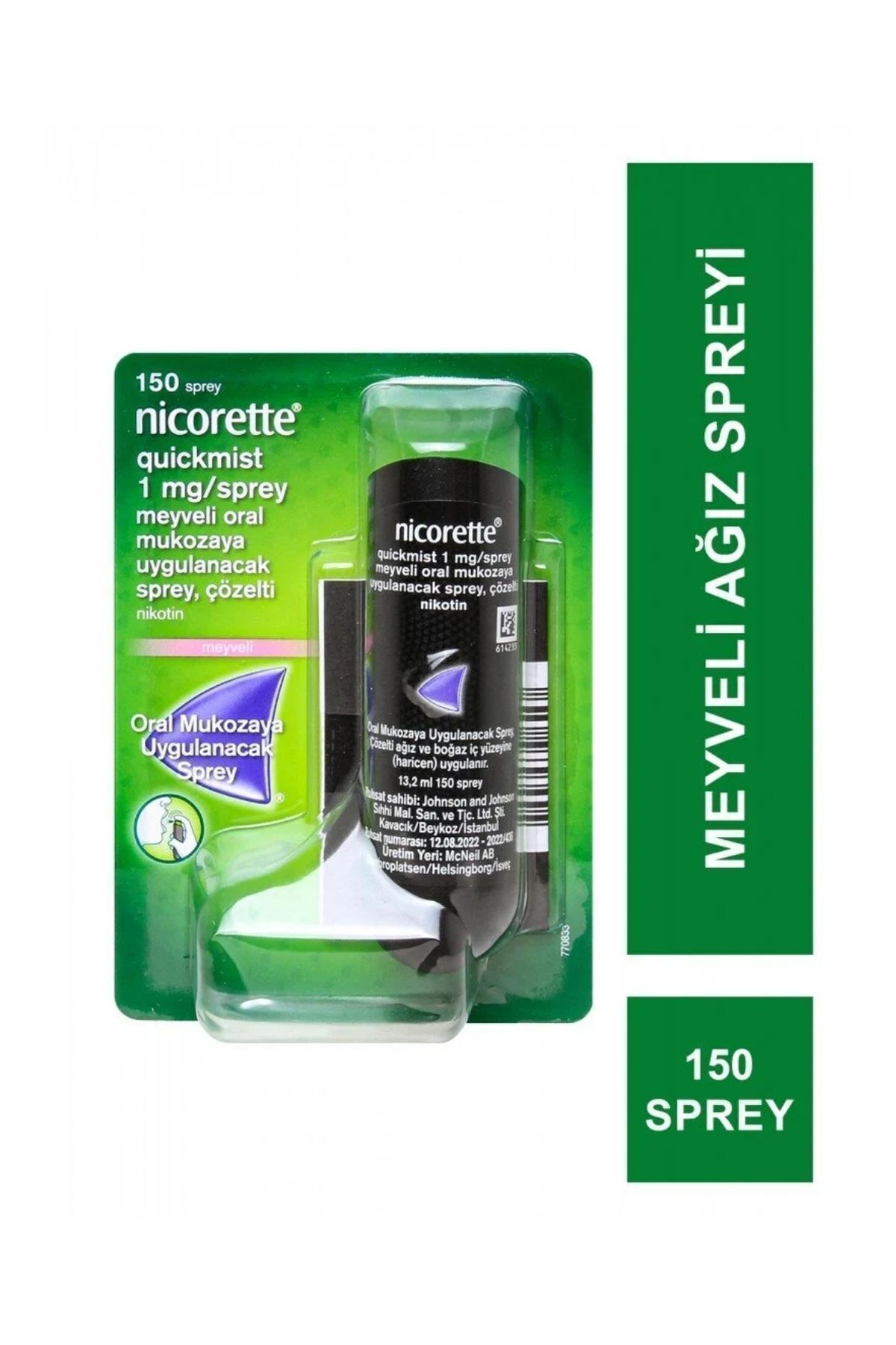 Johnson & Johnson Nicorette Sprey Meyveli 1 Mg Uzun Süren Etki