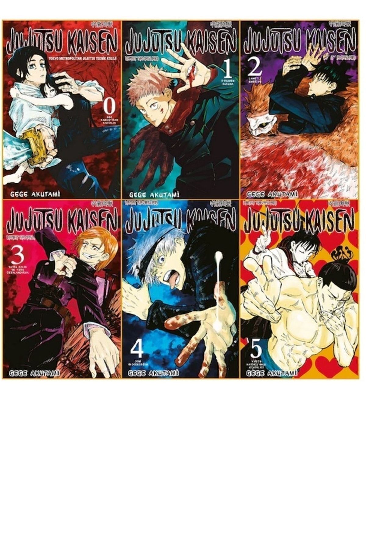 Gerekli Şeyler Yayıncılık Jujutsu Kaisen 0-1-2-3-4-5 Cilt 6 Kitap Manga Set - Gege Akutami
