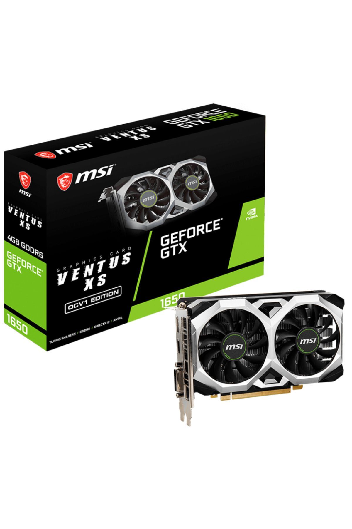 MSI Geforce Gtx 1650 D6 Ventus Xs Ocv1 4gb Gddr6 128bit Dx12 Gaming (OYUNCU) Ekran Kartı
