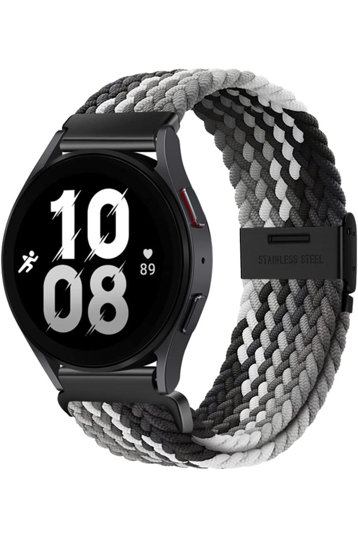 MMPSHOP Samsung Galaxy Watch 4 5 6 7 Fe 40 44mm Classic 42 43 46 47mm Uyumlu 20mm Metal Klips Örgü Kordon
