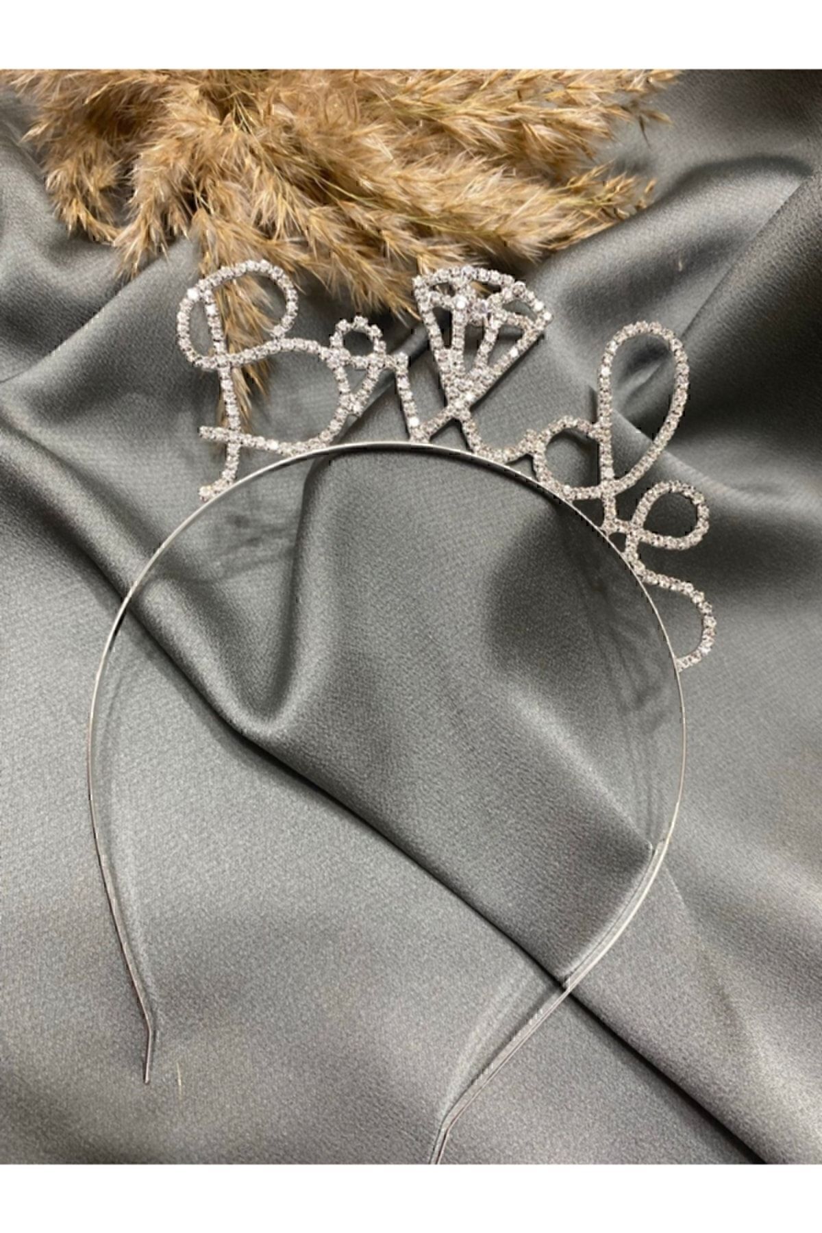 FASHİON JEWELRY Bride Yazılı Kristal Taşlı Taç