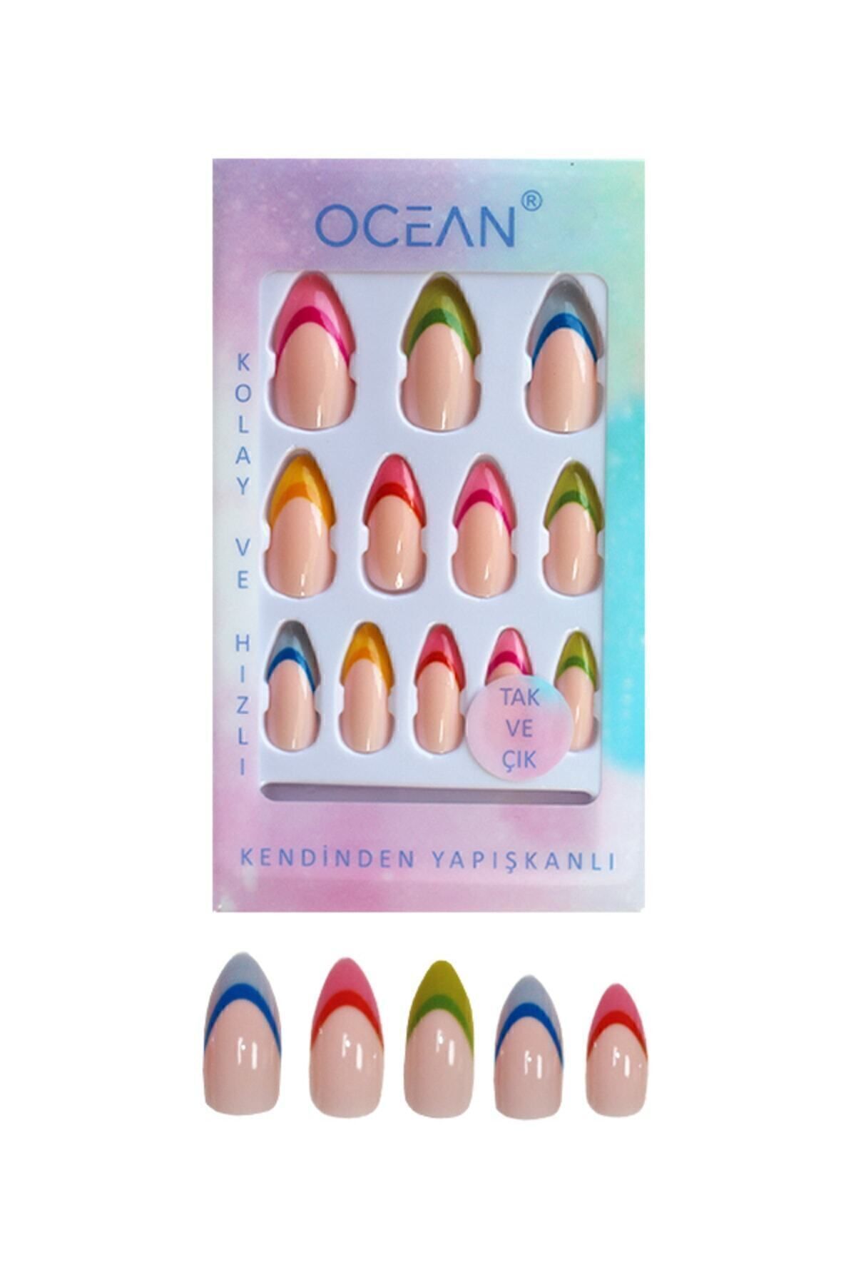 Ocean Takma Tırnak Tak ve Çık Kendinden Yapışkanlı - 872