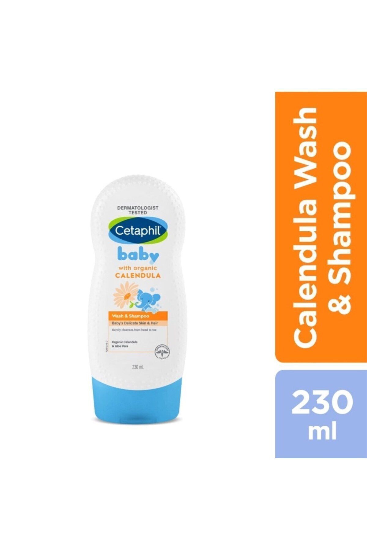 Cetaphil Baby Wash and Shampoo With Organic Calendula- Hassas Bebek Şampuan ve Yıkama Jeli-230 ml