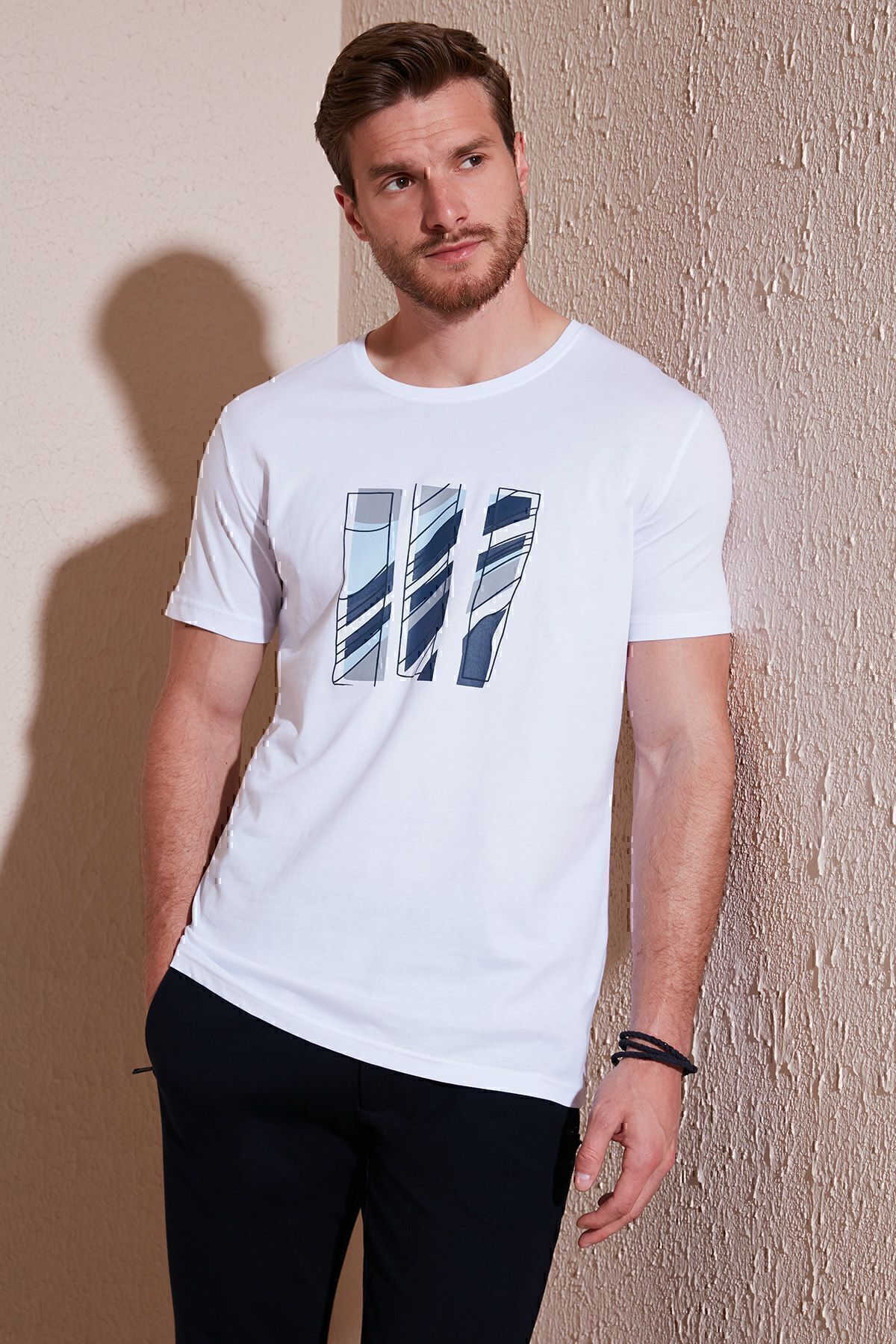 Buratti Pamuklu Slim Fit Bisiklet Yaka T Shirt Erkek T SHİRT 646R7950
