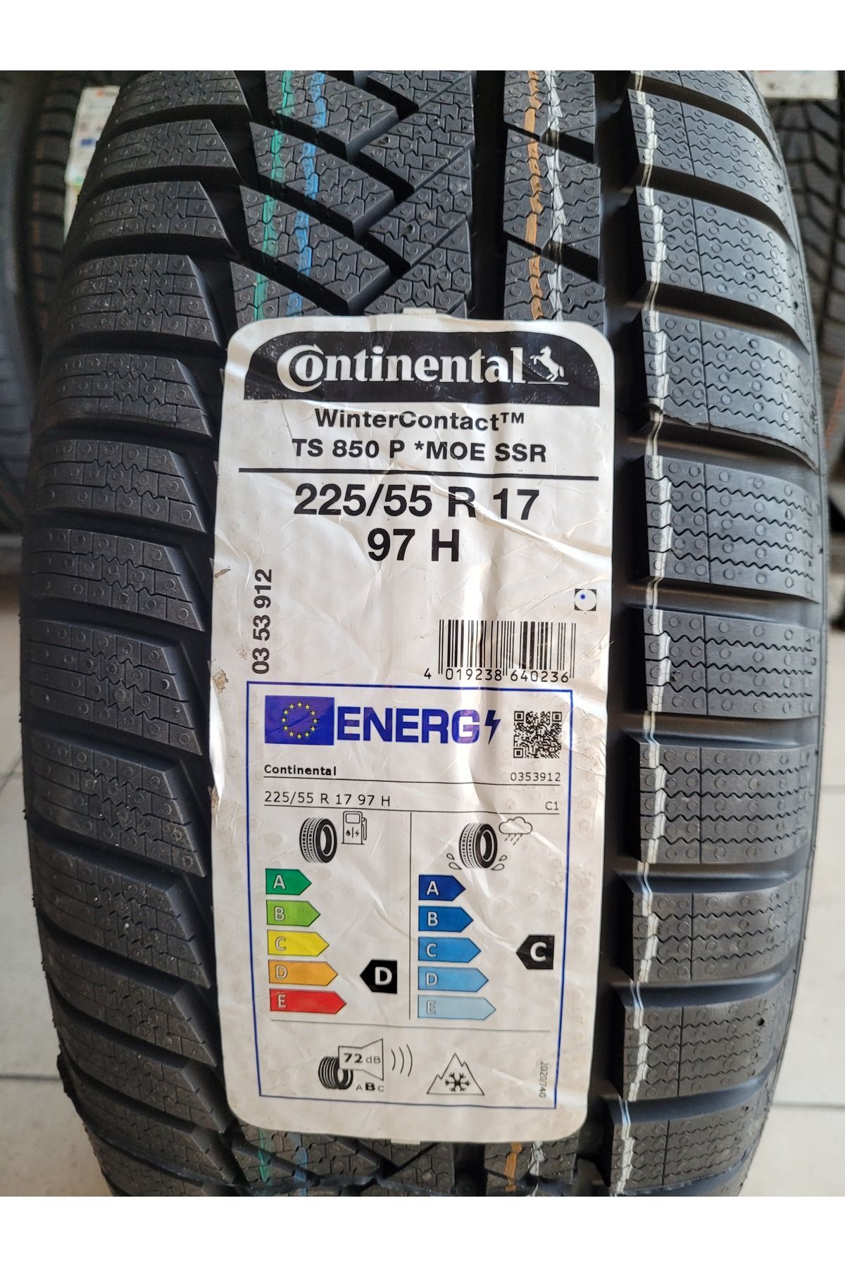 Continental 225/55R17 TS850P 97H Moe Ssr RUN FLAT Set Olarak (4ADET) 2024 Üretim*