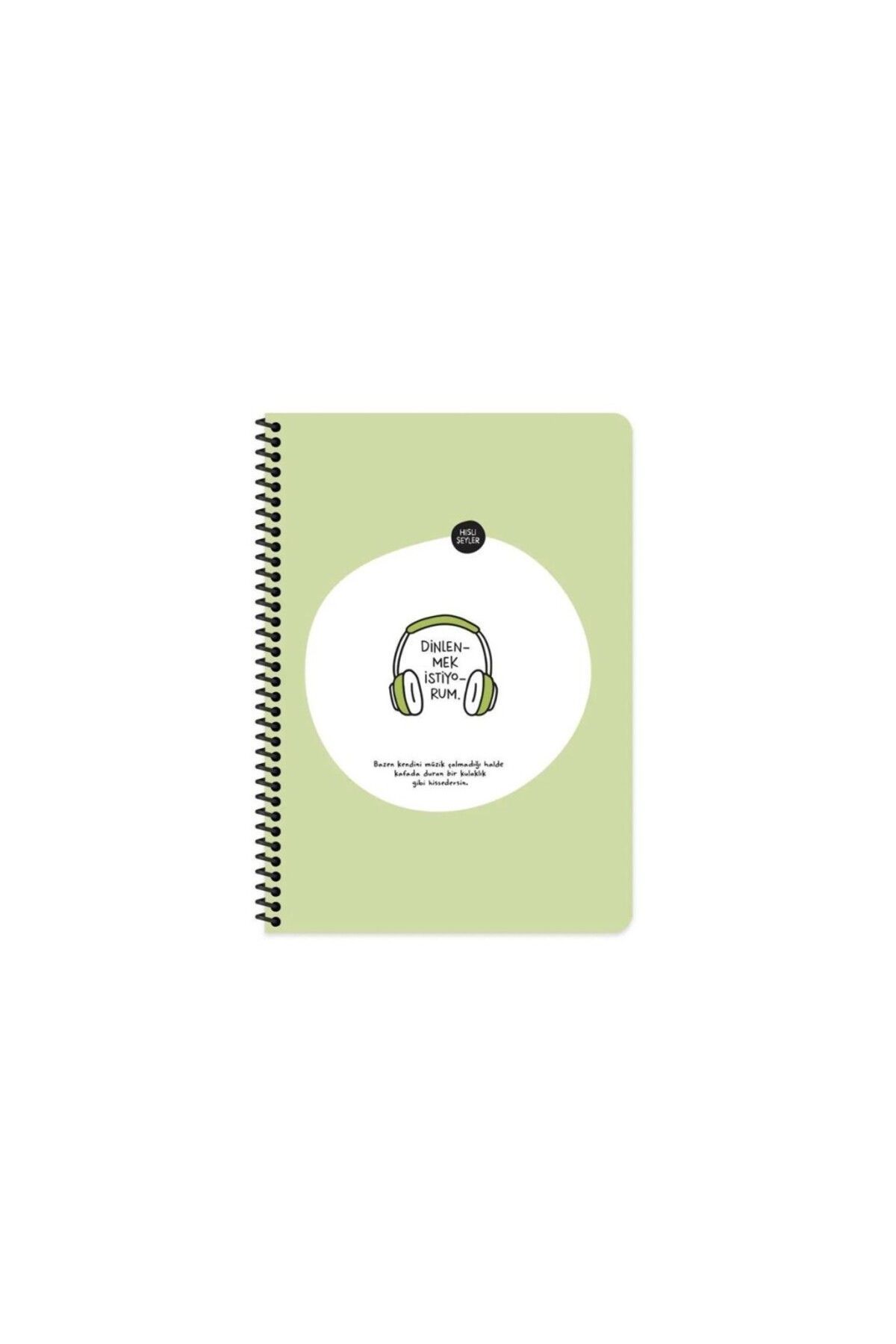Keskin Hisli Şeyler A4 Çizgili Spiralli Stickerli Defter Dinlenmek İstiyorum 80Yp