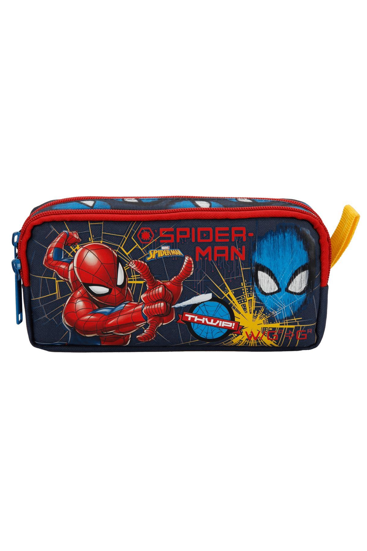 Spiderman Çift Gözlü Kalem Çantası Due Tech W3