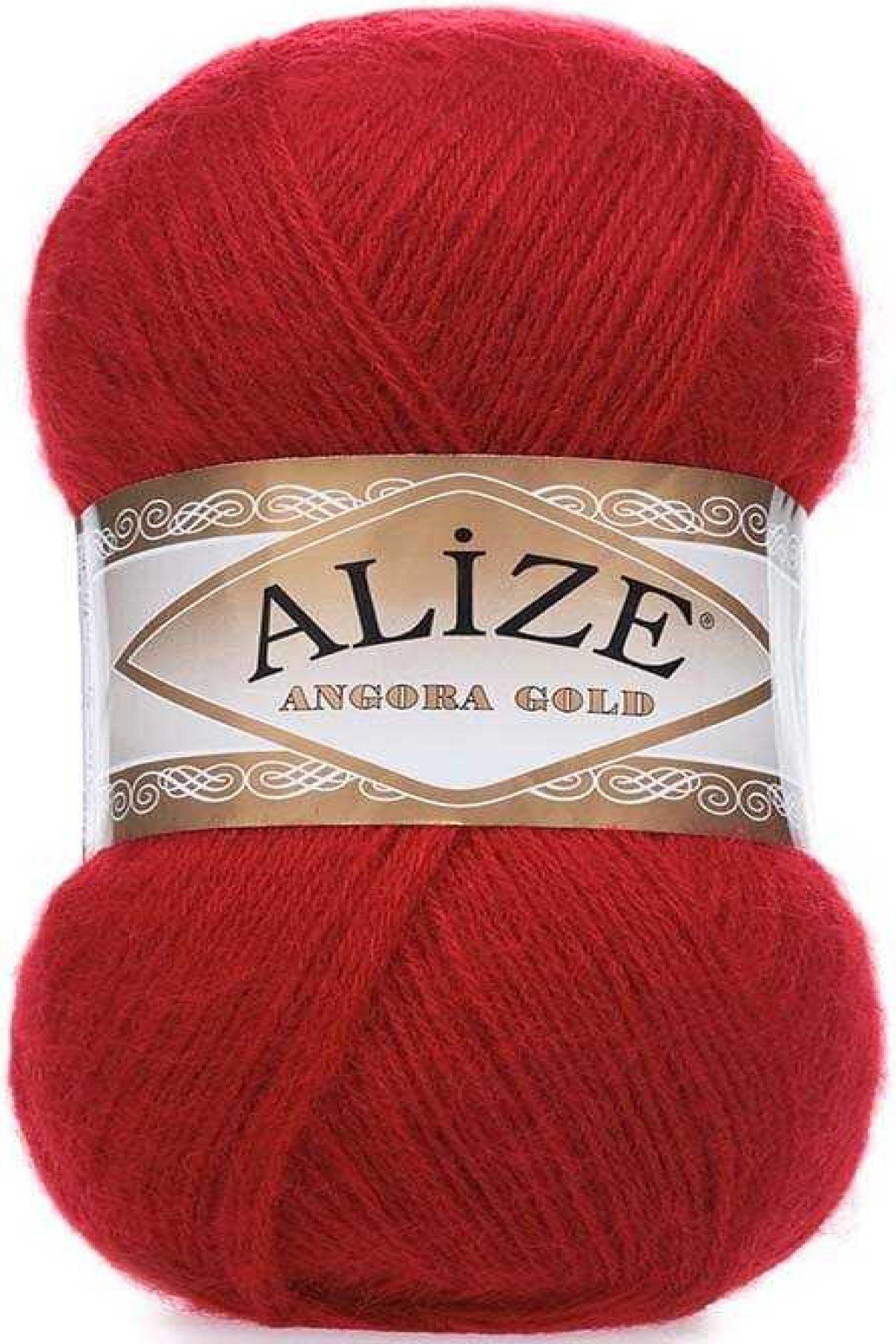 Alize Angora Gold El Örgü Ipi Ipliği Yünü Renk Kodu:106 (kırmızı)