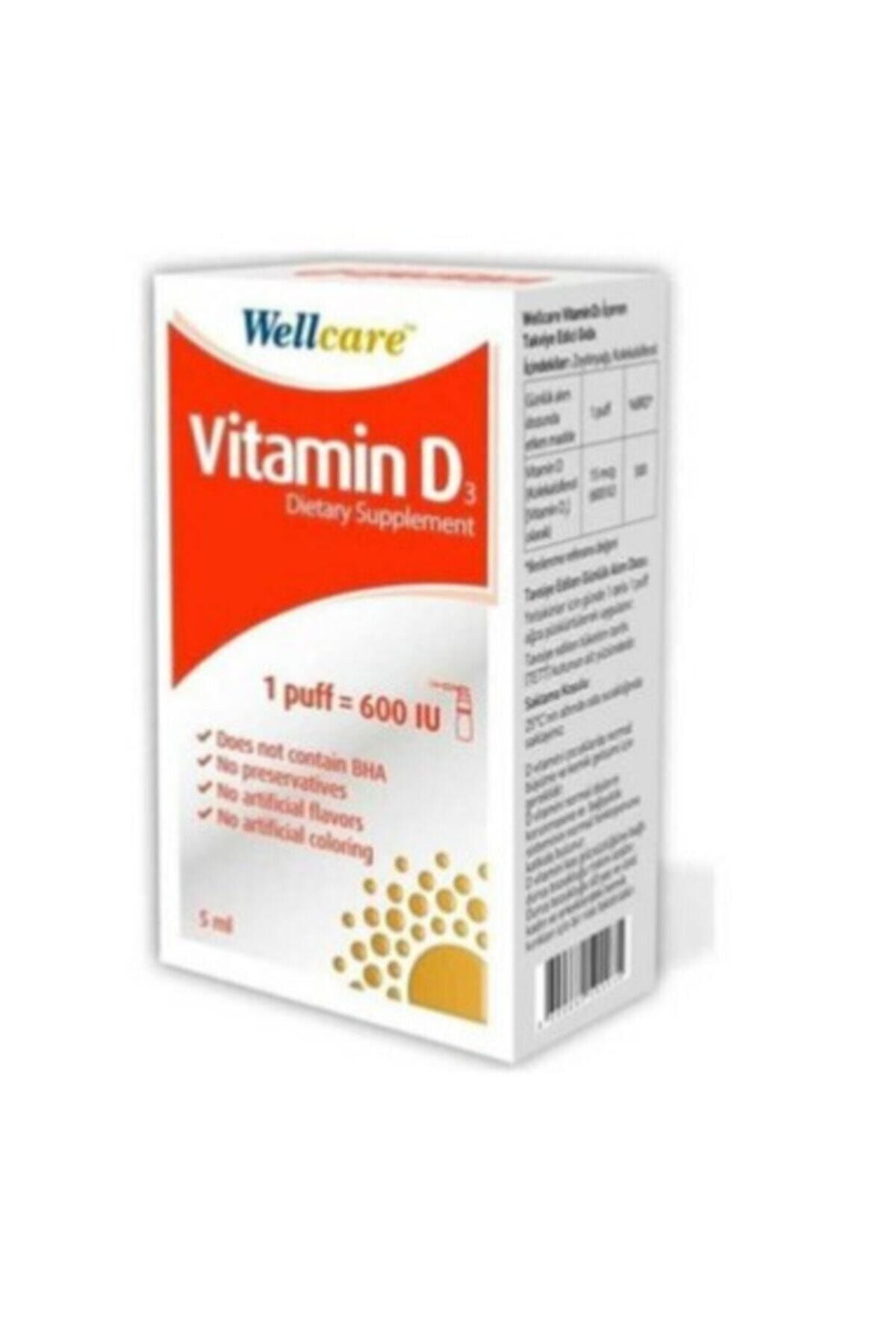 Wellcare Vitamin D3 Sprey 600 Iu 5 ml