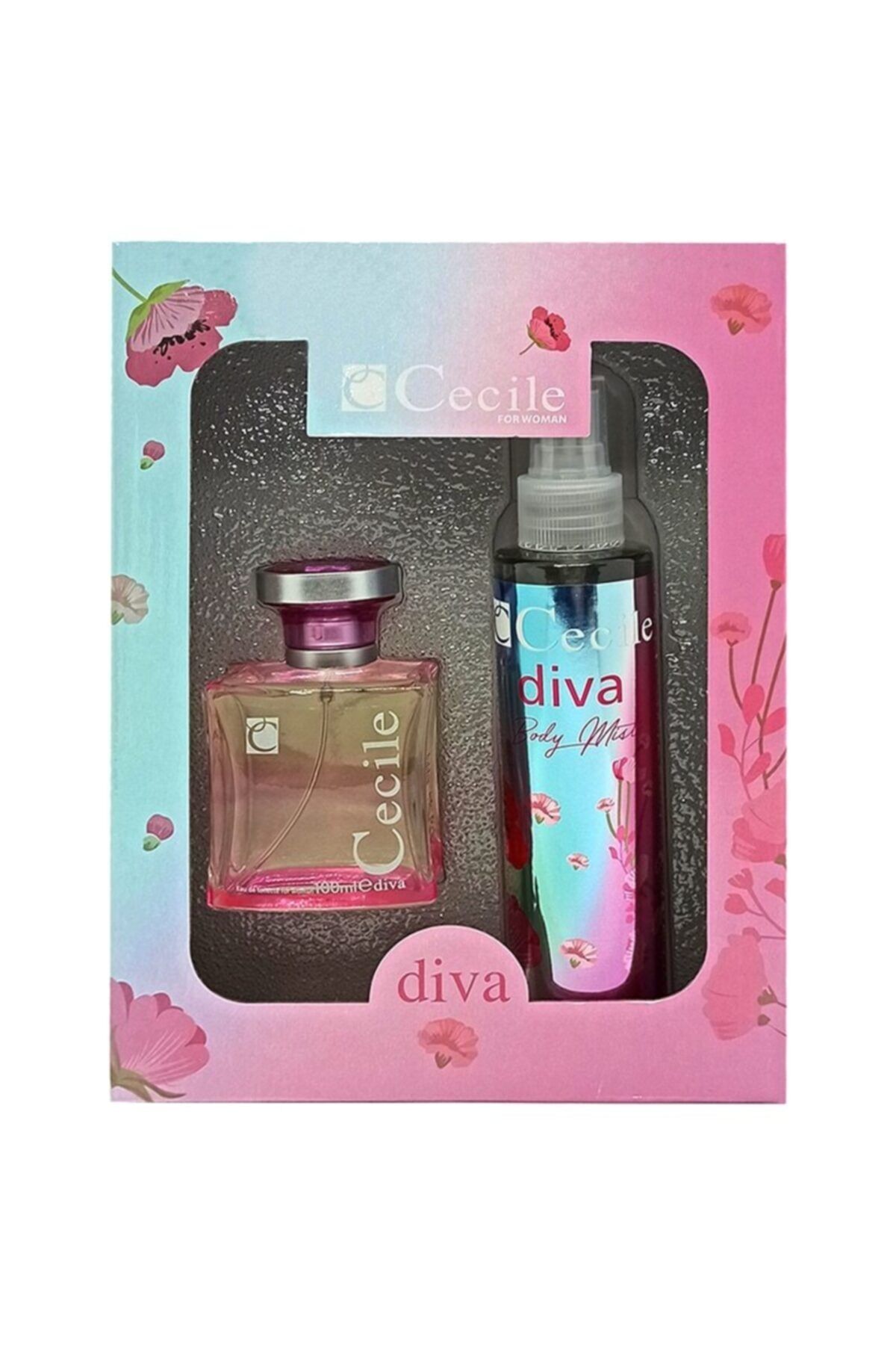 Cecile Diva Edt 100 ml Kadın Parfüm + Body Mist Deodorant 150 ml Set 10329924-0