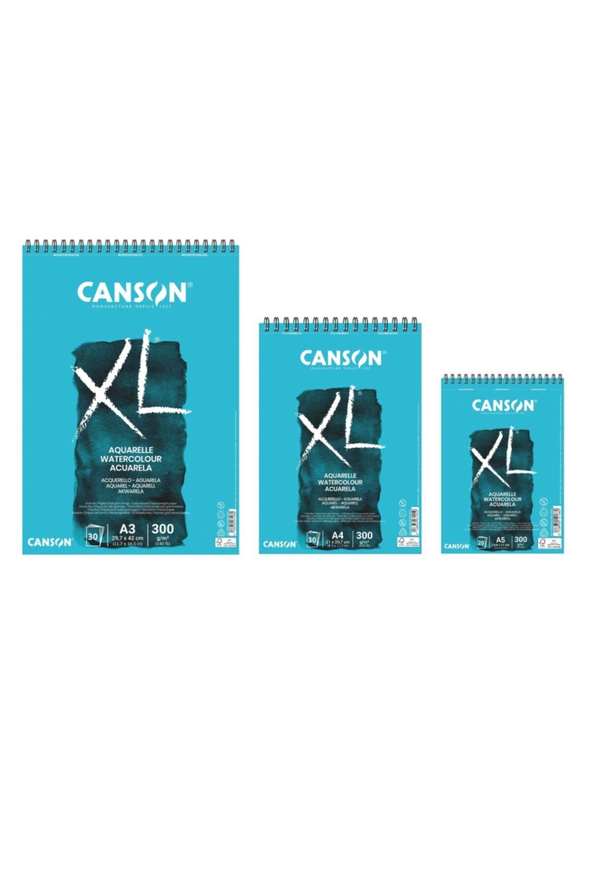 Canson Xl 300 Gr. Aquarelle Suluboya Defteri A3-a4-a5 3 Lü Set