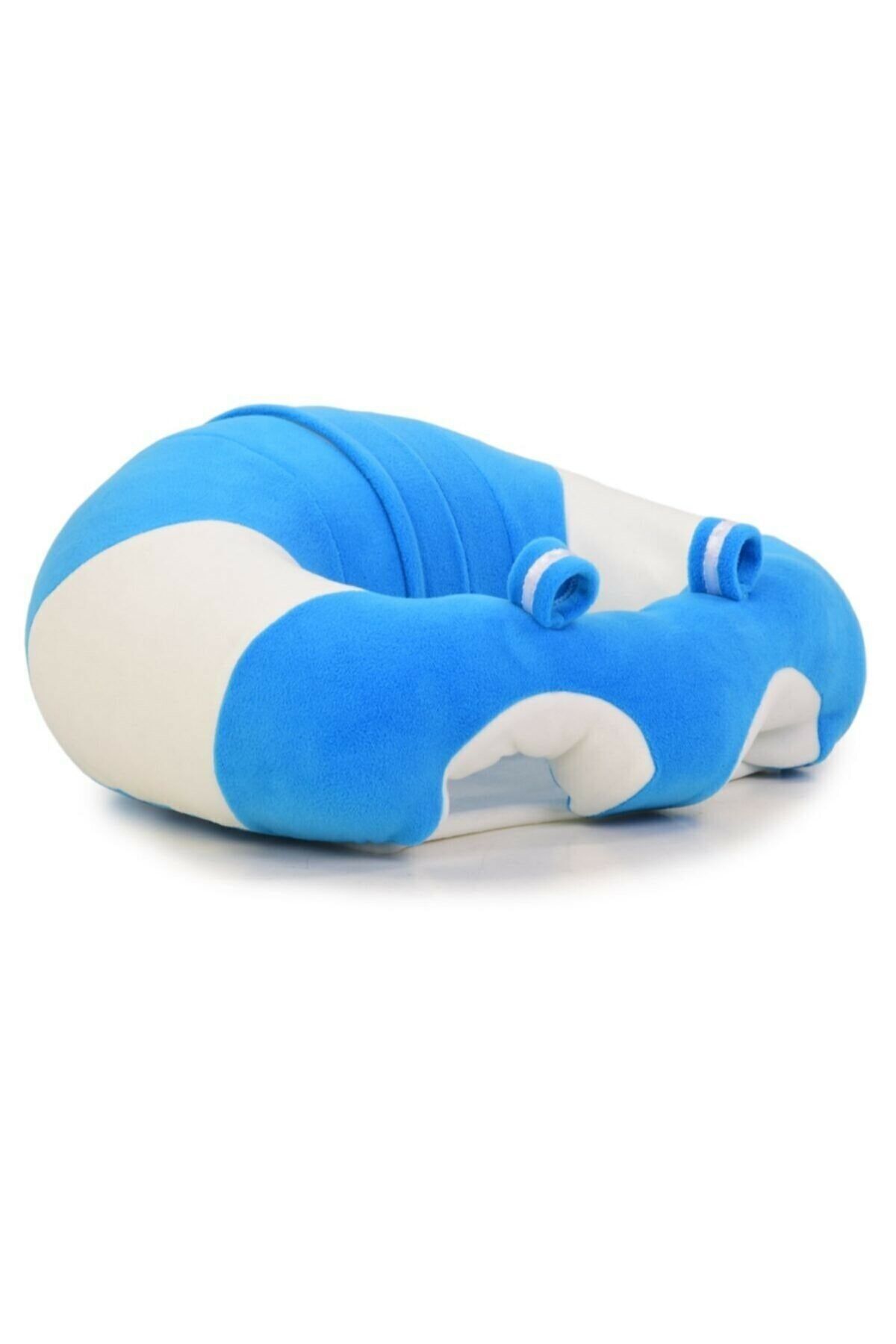 pambukcuk Unisex Mavi-beyaz Bebek Oturma Minderi