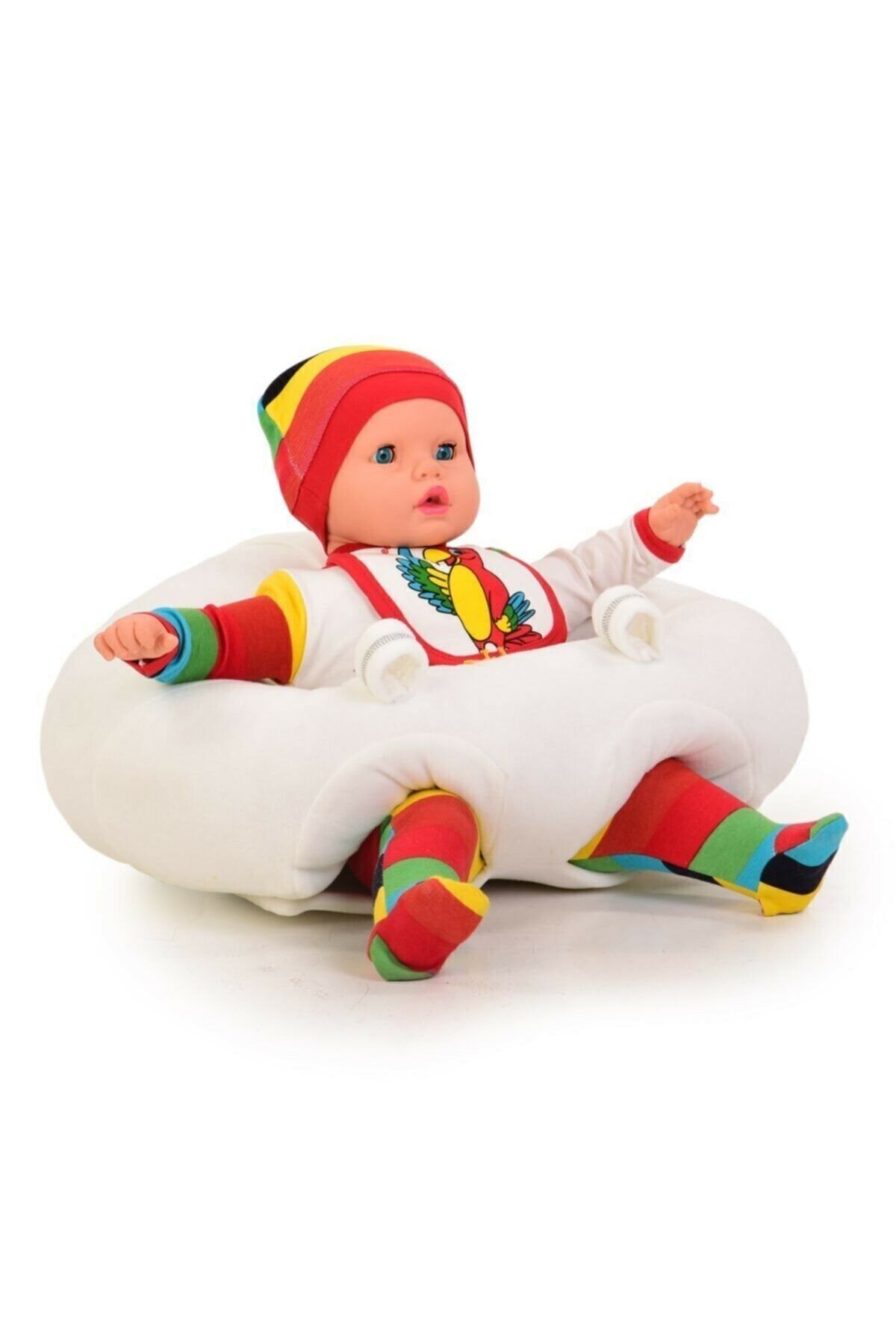 pambukcuk Unisex Kırık Beyaz Bebek Oturma Minderi