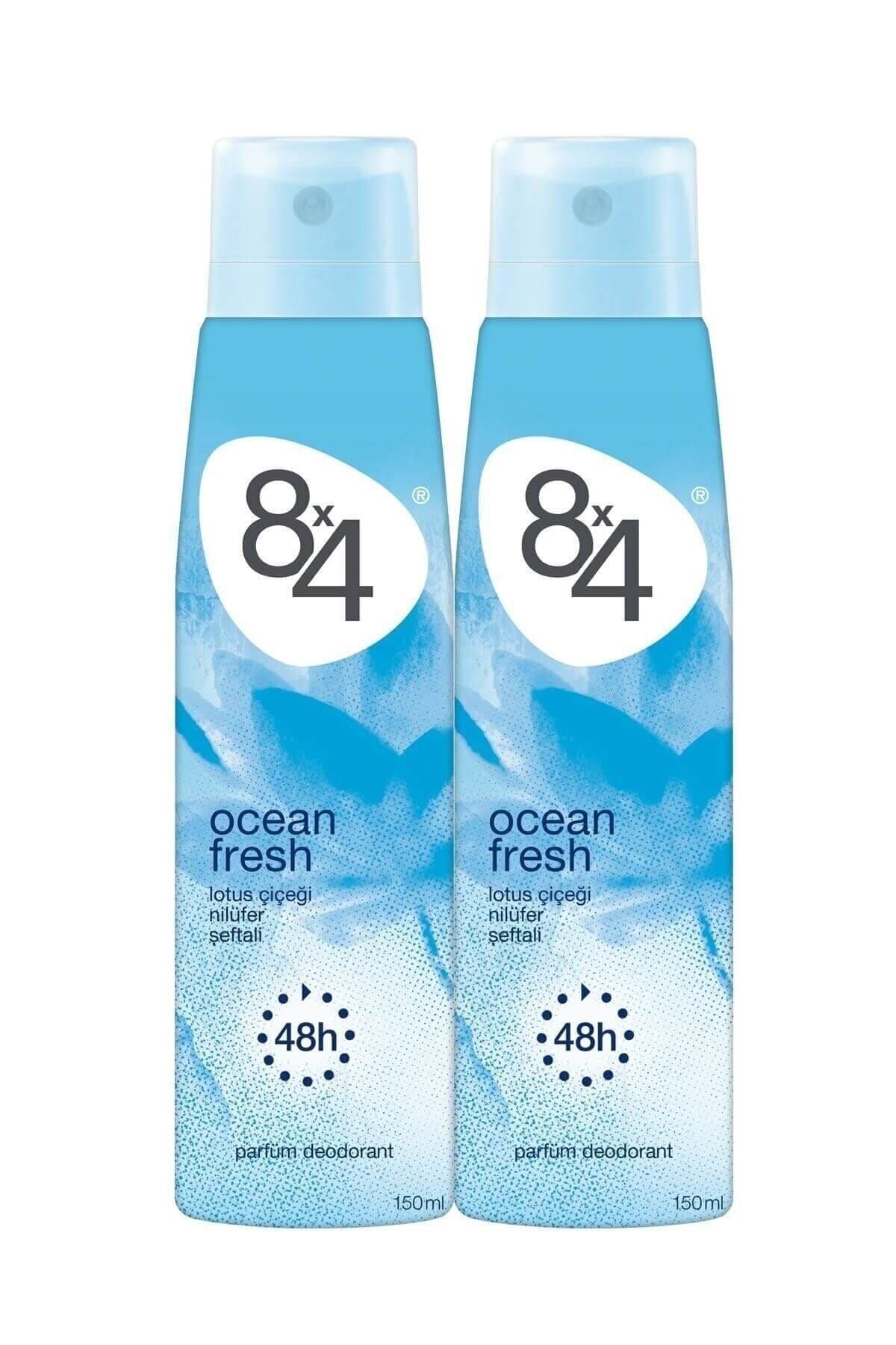 8x4 Ocean Fresh Kadın Deo Sprey 150 ml 2 Adet