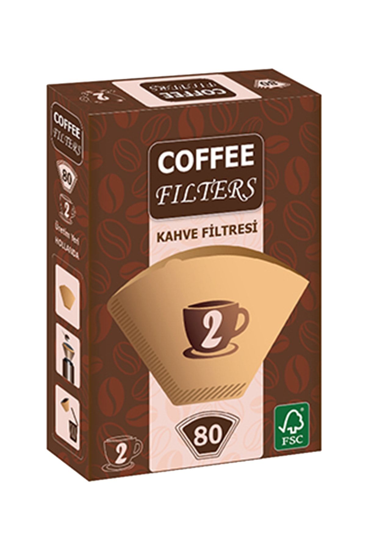 Universal Coffee Filters Filtre Kahve Kağıdı 1/2 2 Numara 80'li Paket