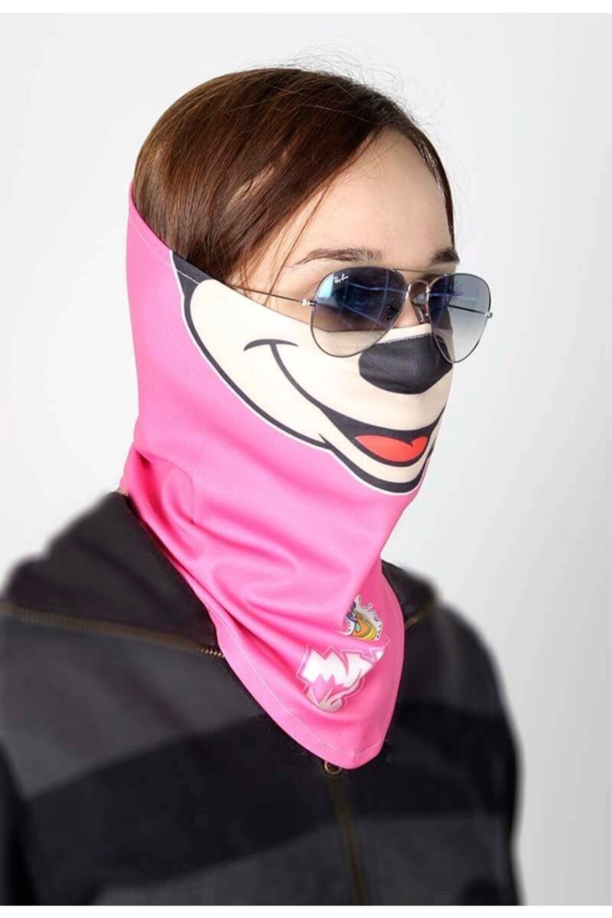 Tıklaalbeni Snowsea Pembe Kadın Kayak Maskesi