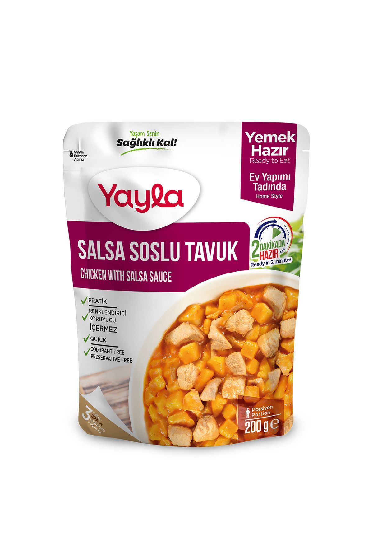 Yayla Yemek Hazır Salsa Soslu Tavuk 200 gr