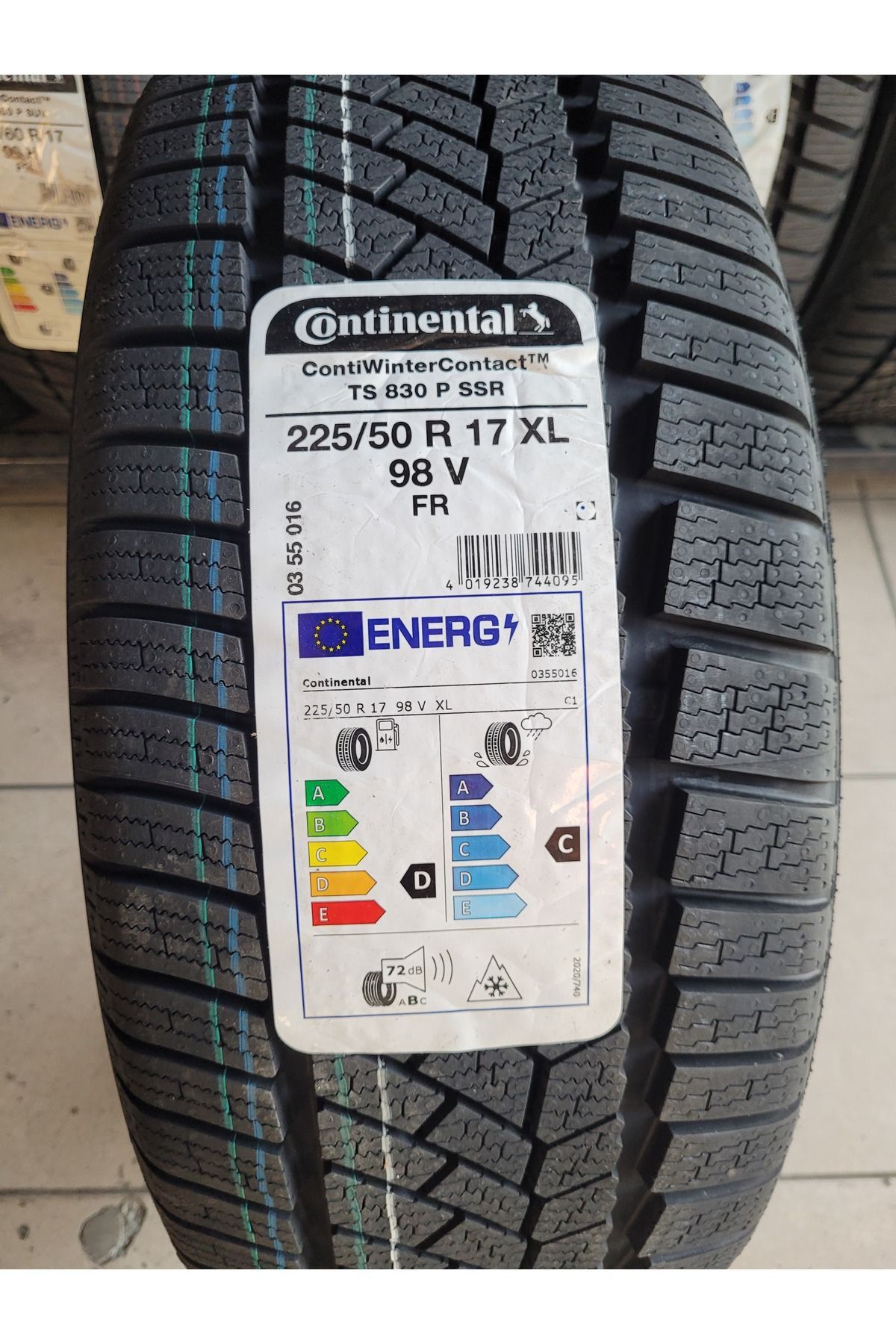 Continental 225/50R17 TS830P 98V XL SSR RUN FLAT Set Olarak (4ADET) 2024 Üretim*