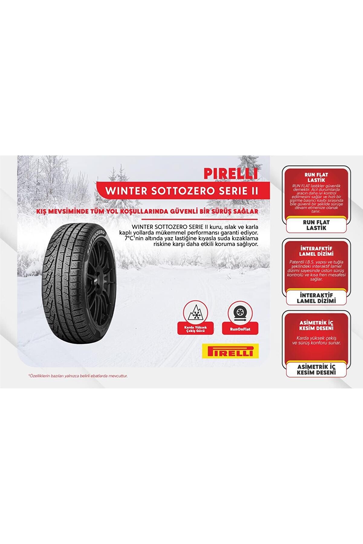 PIRELLI265/35 R21 101W XL WSOTTOZERO SERIE 2 (A7A) Oto Kış Lastiği(2024)