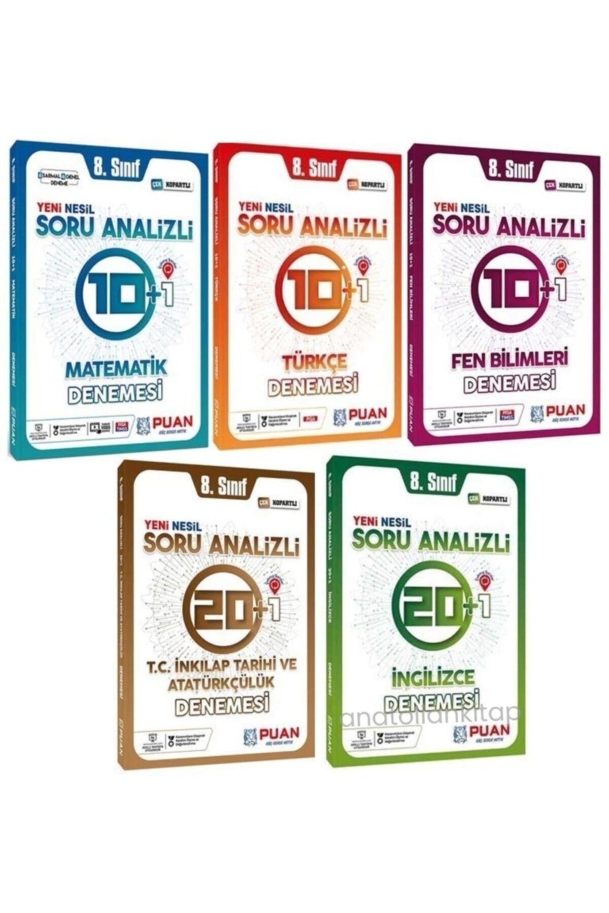 Puan Akademi 8.sınıf Lgs Tüm Dersler Deneme Sınavı Seti Puan Yayınları
