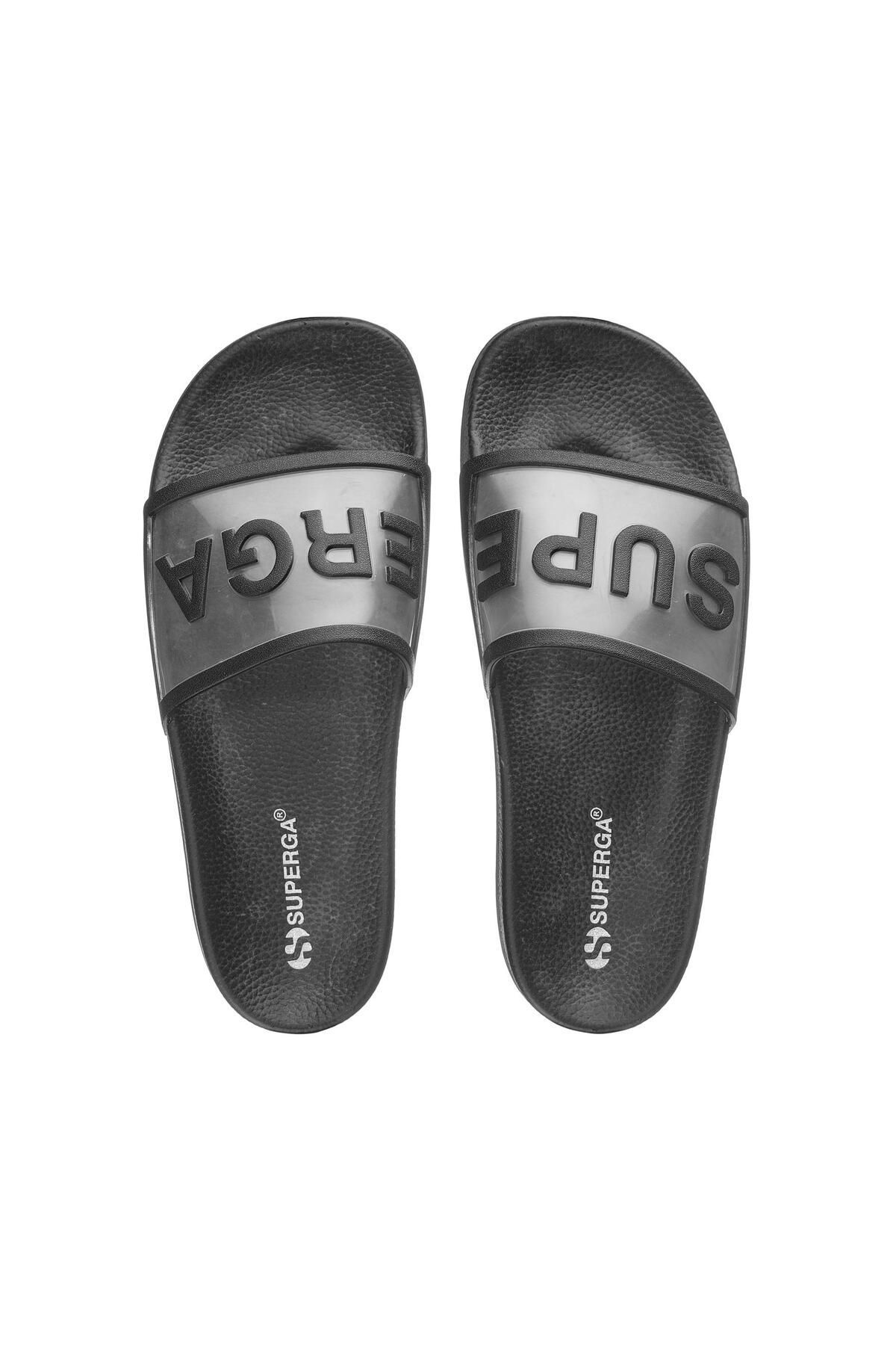 Superga 1908 Slides Clear Identity Unisex Siyah Terlik