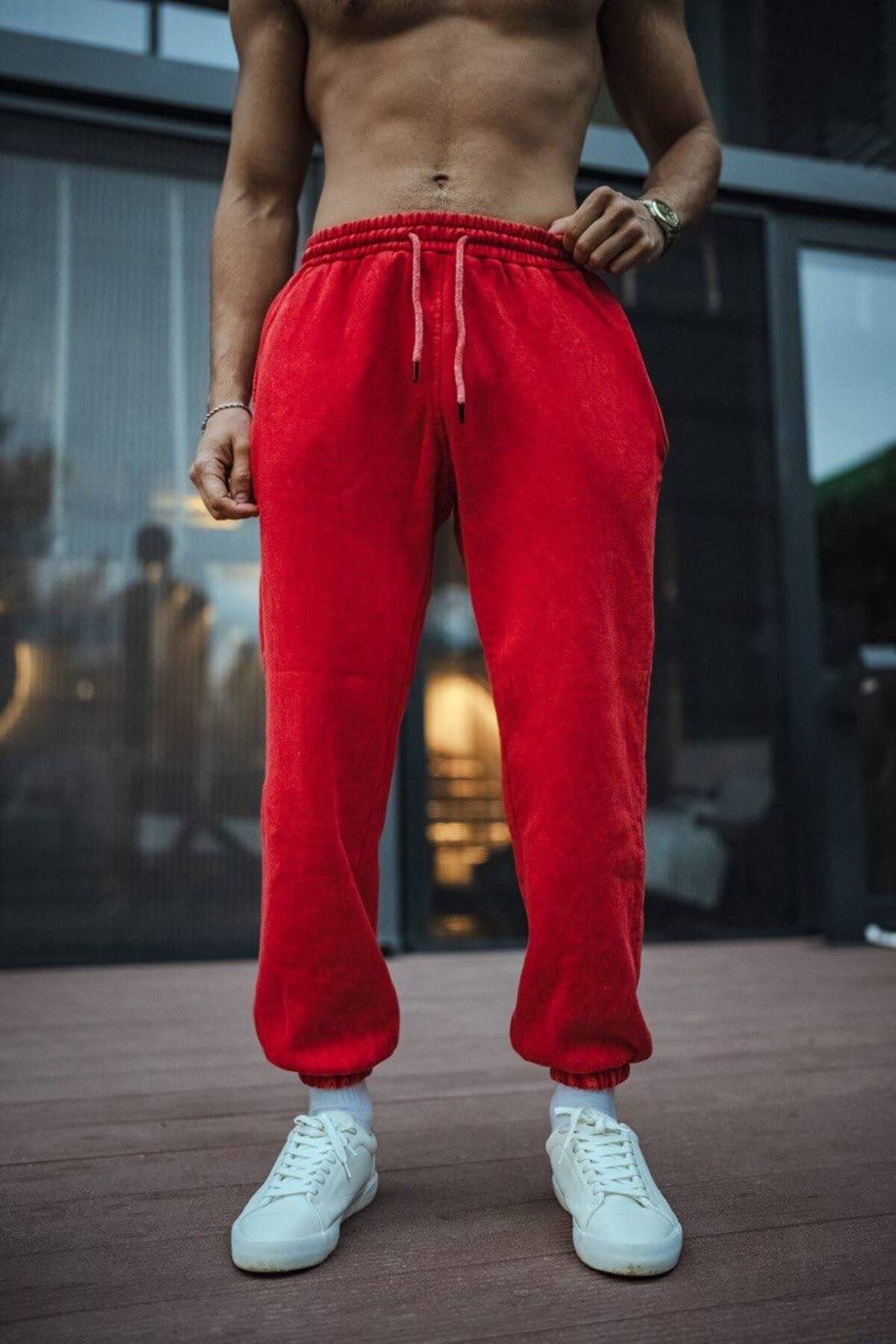 İLKCET MODA Oversize Yıkamalı Basic Eşofman Alt