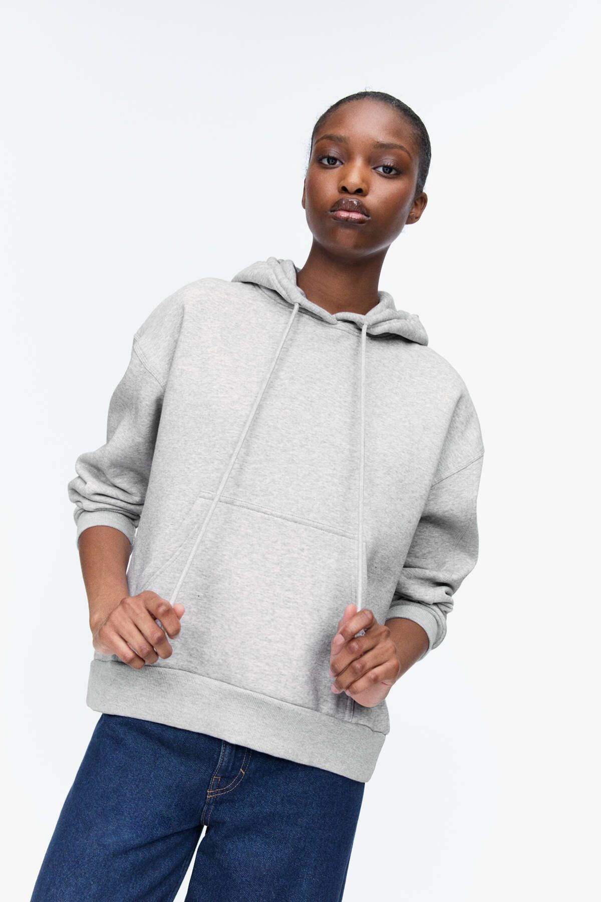 Pull & Bear Kapüşonlu basic sweatshirt